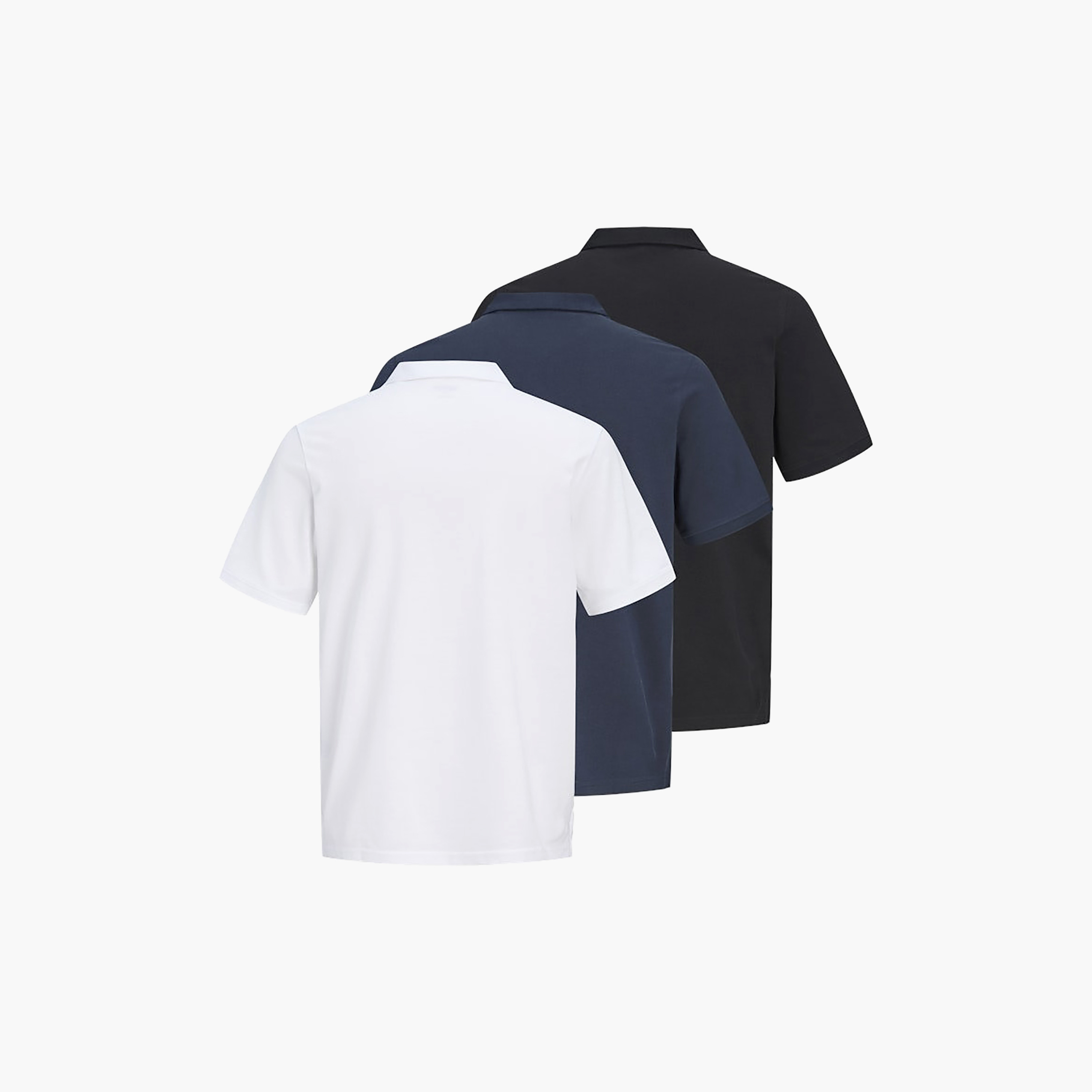 Jack & Jones Pack of 3 Plain Short Sleeves Men's Polo T-Shirt-men-clothing-tshirtsandpolos-polos-image-7