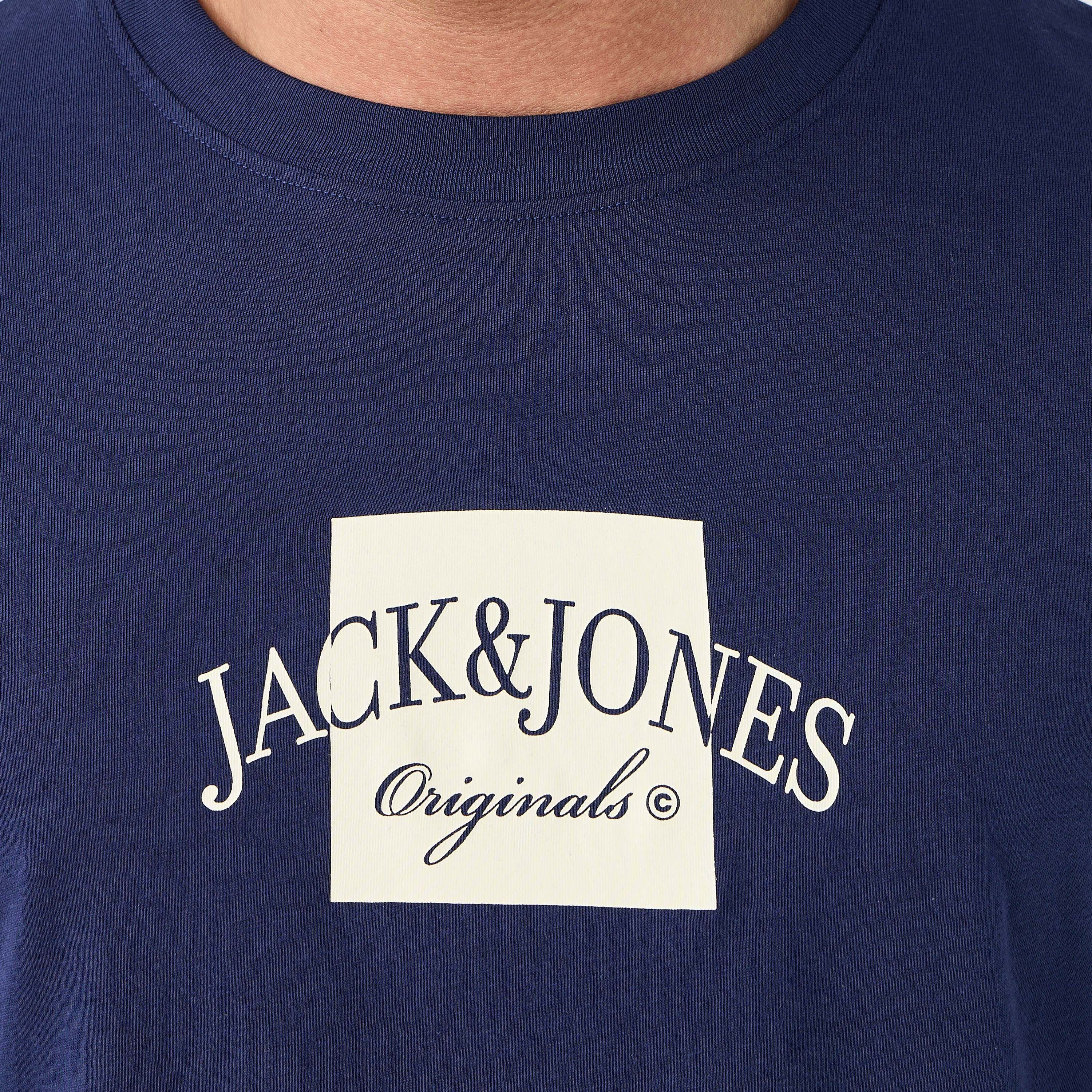 تي شيرت رجالي بأكمام قصيرة ورقبة دائرية وشعار من جاك اند جونز-men-clothing-tshirtsandpolos-tshirts-image-20