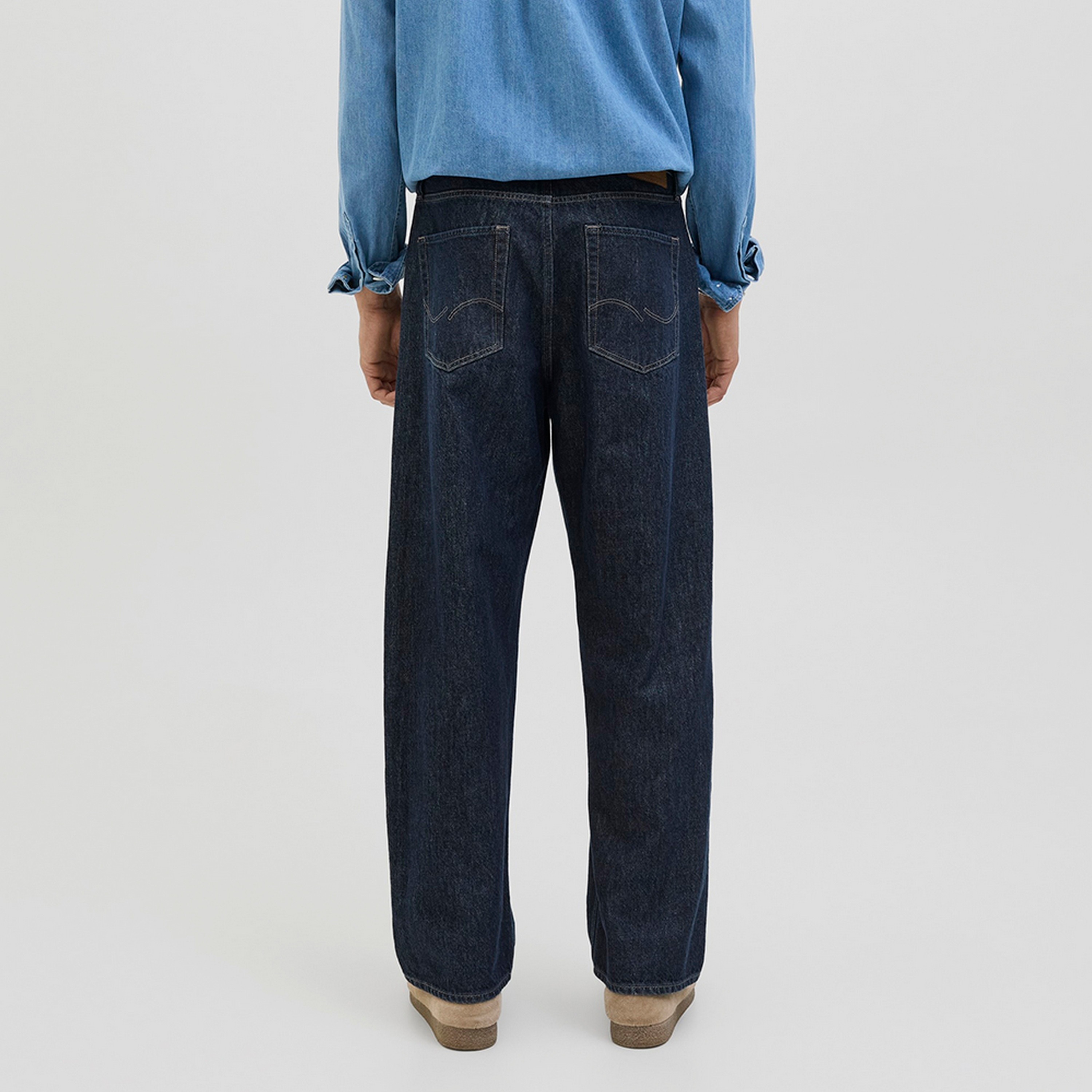 Jack & Jones Plain High-Rise Button & Zip Fly Men's Jeans-men-clothing-bottoms-jeans-image-4