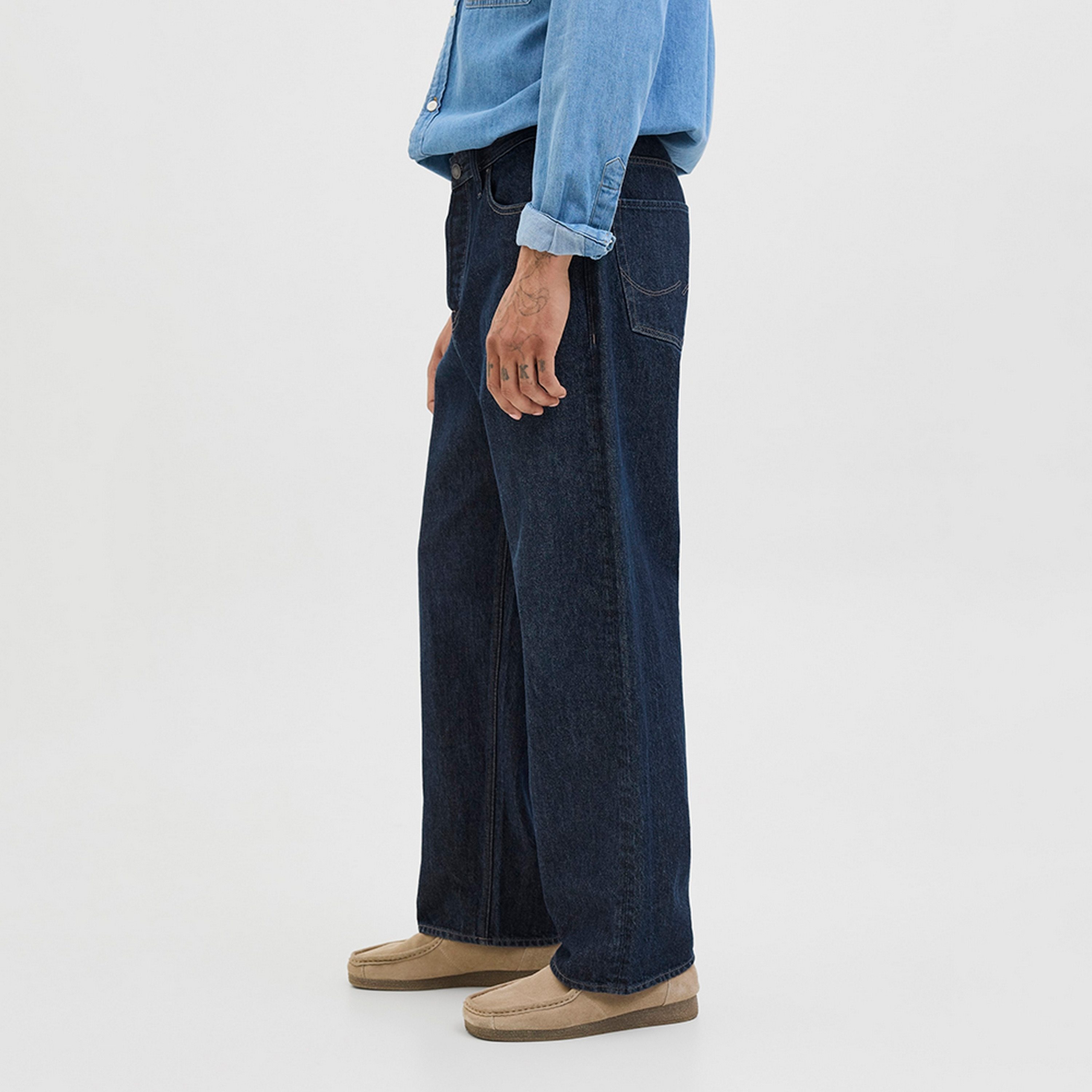 Jack & Jones Plain High-Rise Button & Zip Fly Men's Jeans-men-clothing-bottoms-jeans-image-5