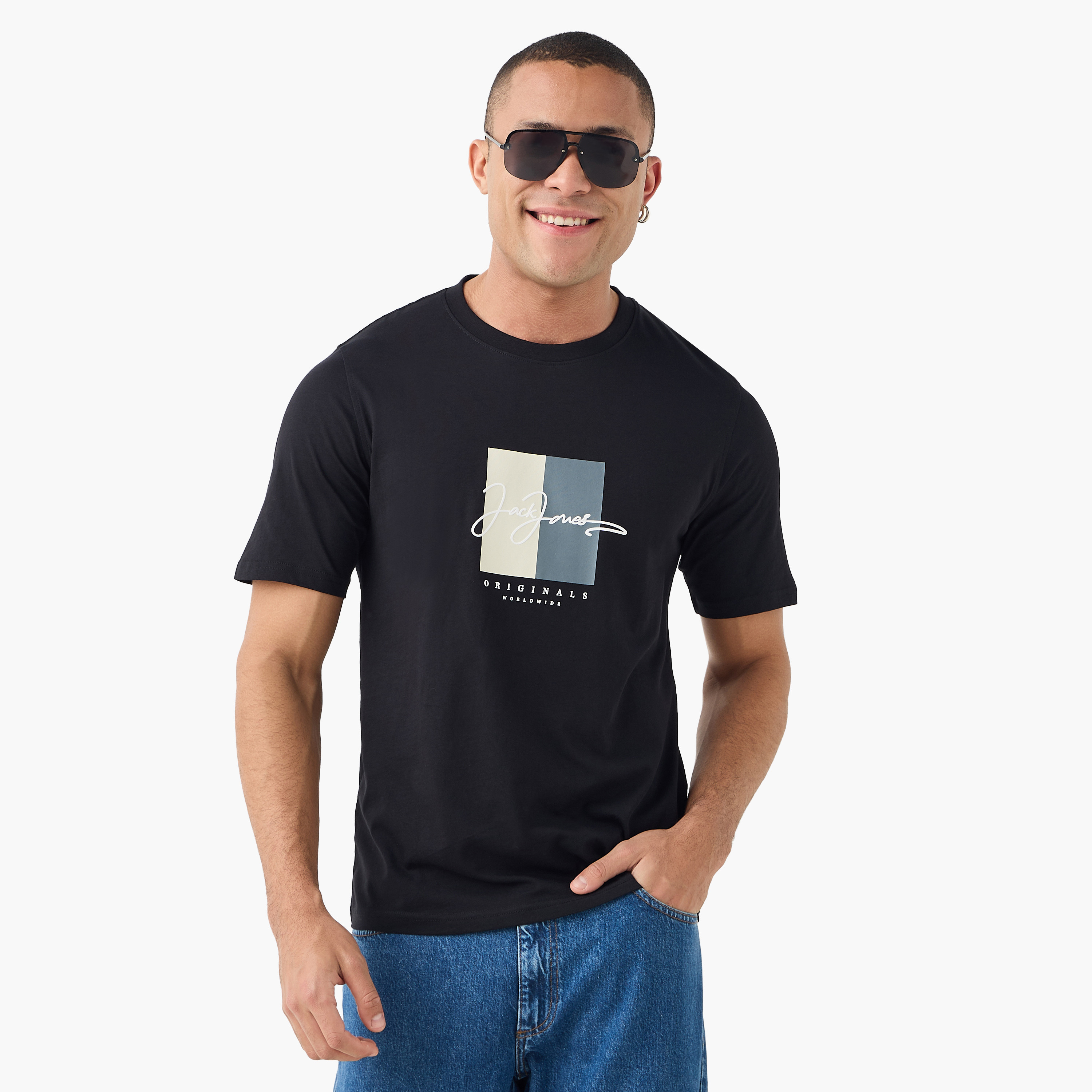 Jack & Jones Logo Crew Neck Short Sleeves Men's T-Shirt-men-clothing-tshirtsandpolos-tshirts-image-6