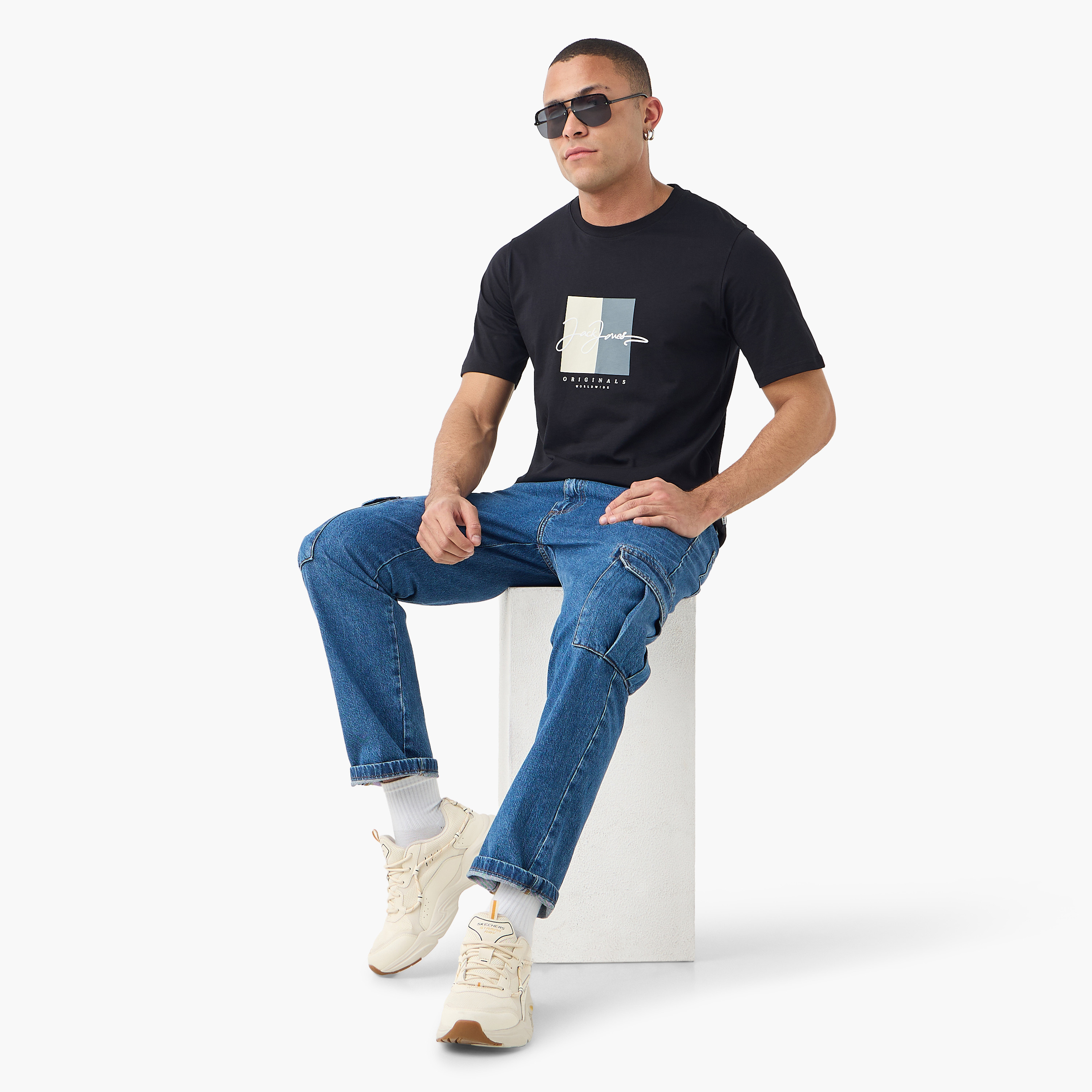 Jack & Jones Logo Crew Neck Short Sleeves Men's T-Shirt-men-clothing-tshirtsandpolos-tshirts-image-7