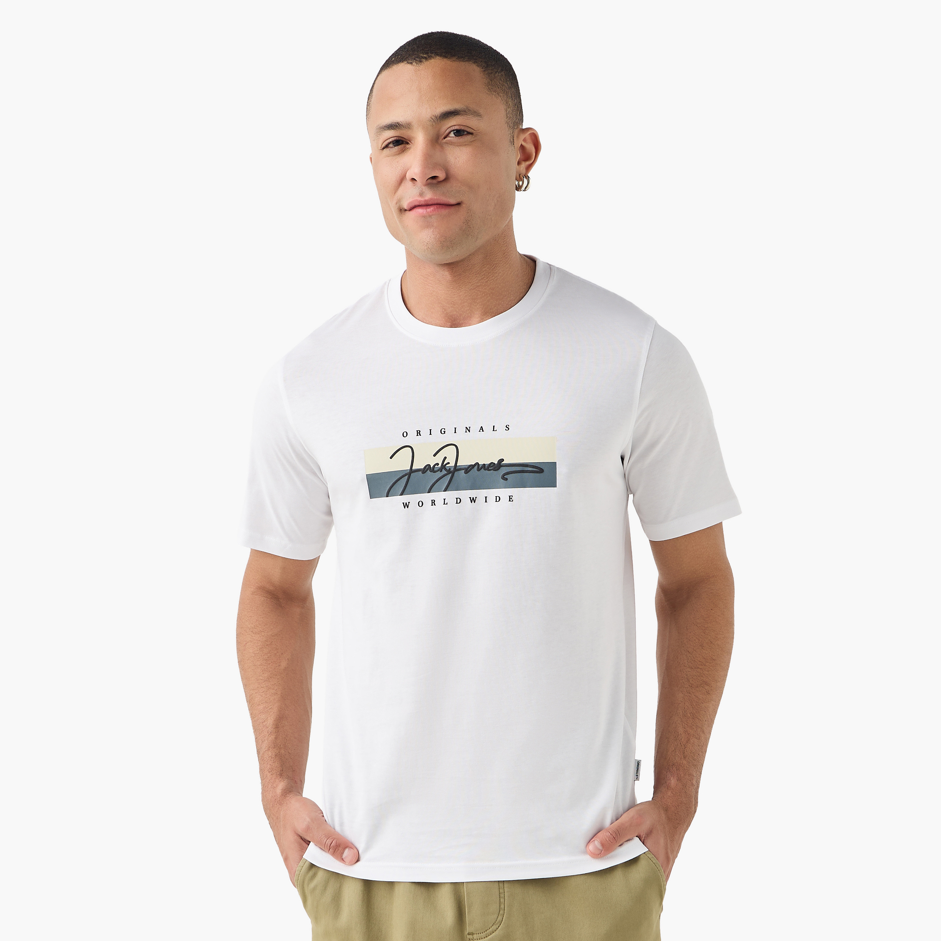 Jack & Jones Logo Crew Neck Short Sleeves Men's T-Shirt-men-clothing-tshirtsandpolos-tshirts-image-11