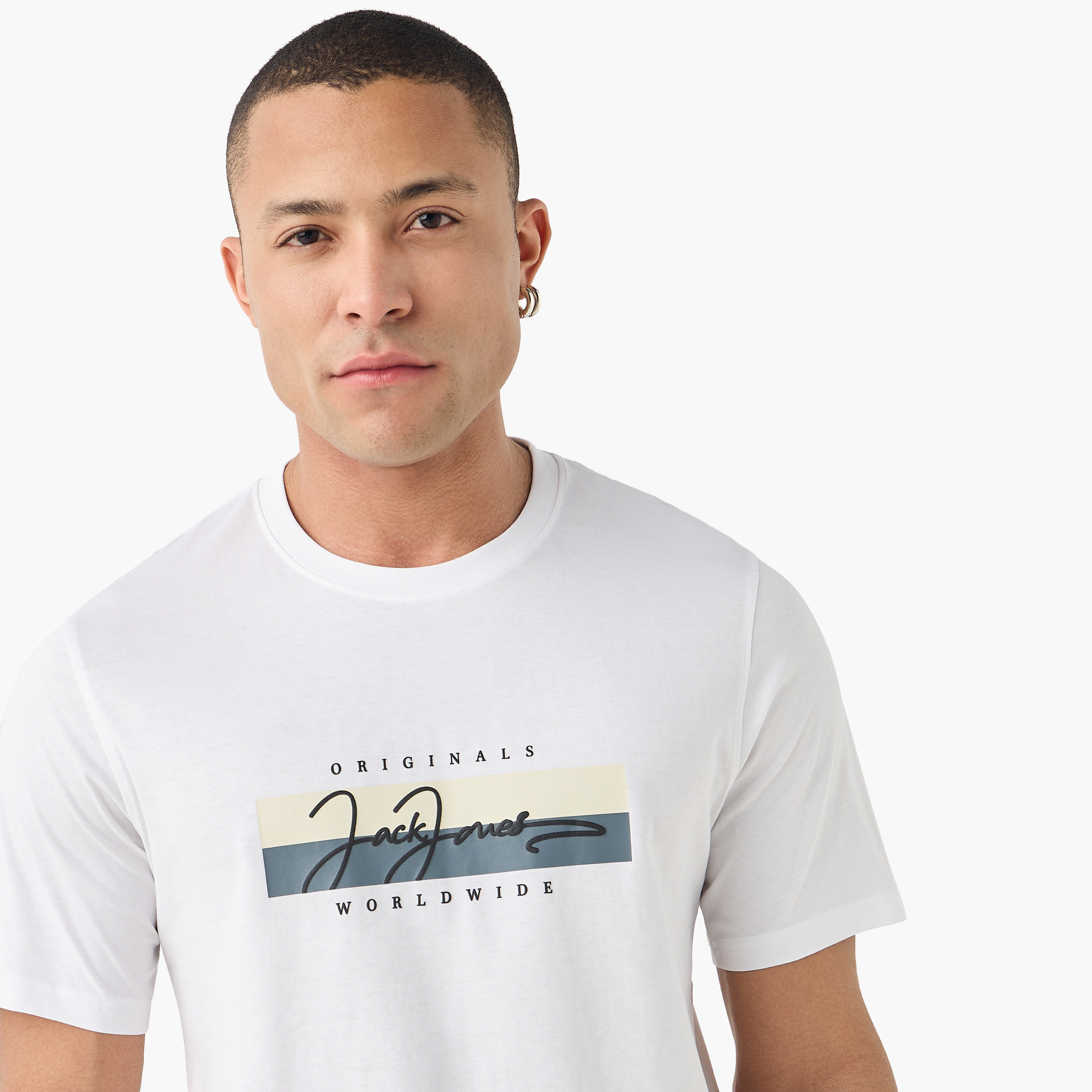 Jack & Jones Logo Crew Neck Short Sleeves Men's T-Shirt-men-clothing-tshirtsandpolos-tshirts-image-14