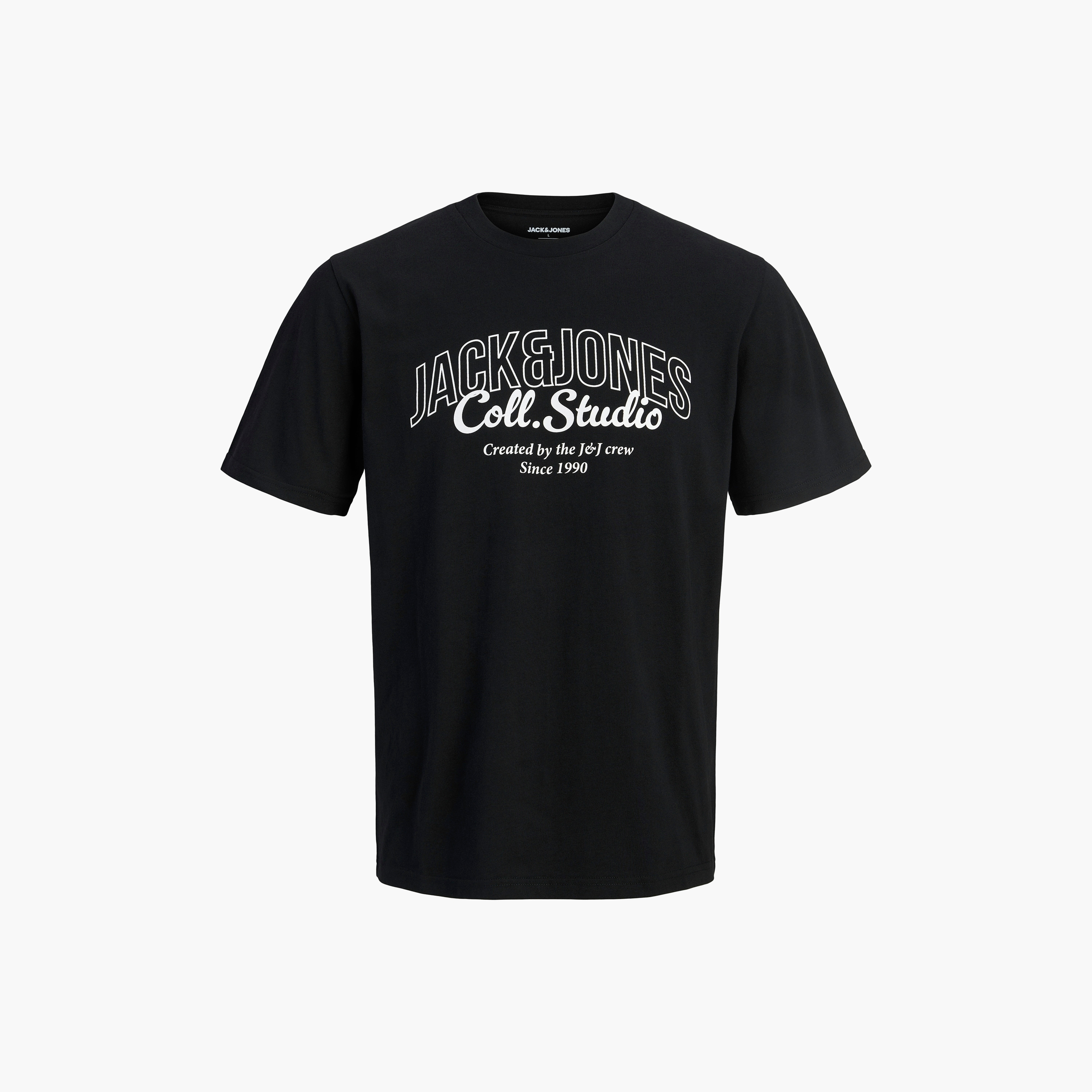 تيشيرت رجالي مطبوع بنص بياقة دائرية وأكمام قصيرة من جاك ان جونز-men-clothing-tshirtsandpolos-tshirts-image-9