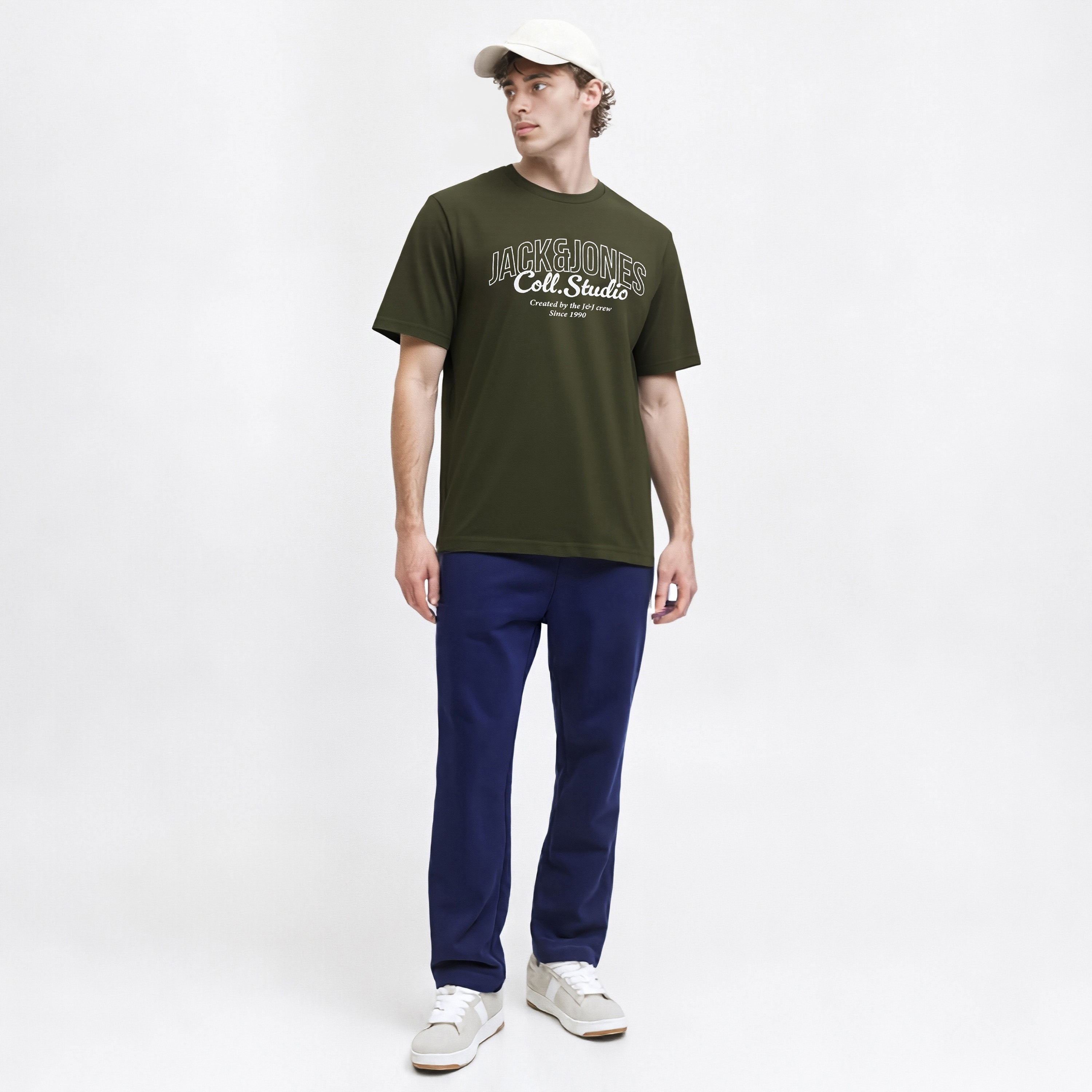 تيشيرت رجالي مطبوع بنص بياقة دائرية وأكمام قصيرة من جاك ان جونز-men-clothing-tshirtsandpolos-tshirts-image-5