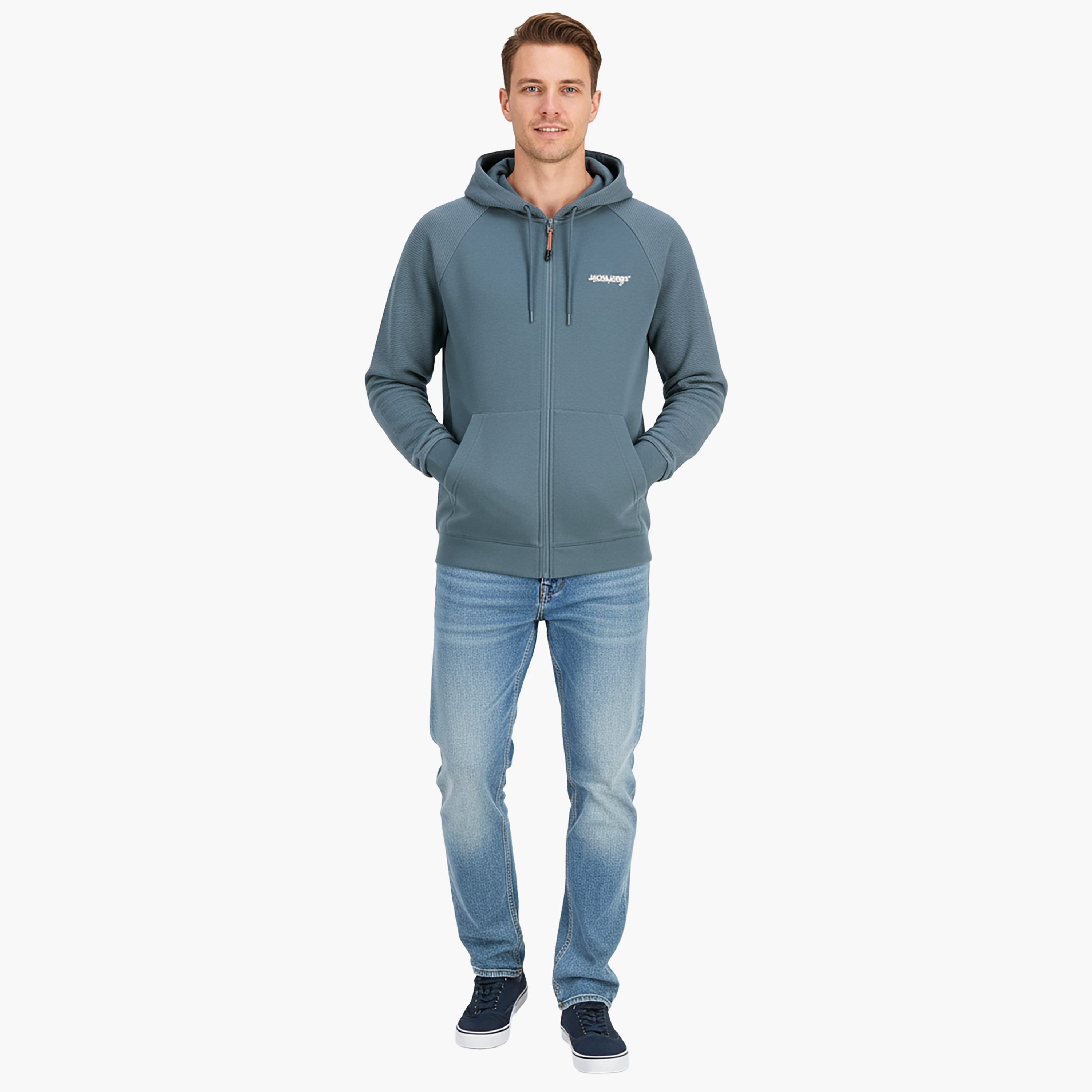 هودي رجالي سادة بأكمام طويلة وسحاب من جاك آند جونز-men-winterwear-hoodiesandsweatshirts-image-12