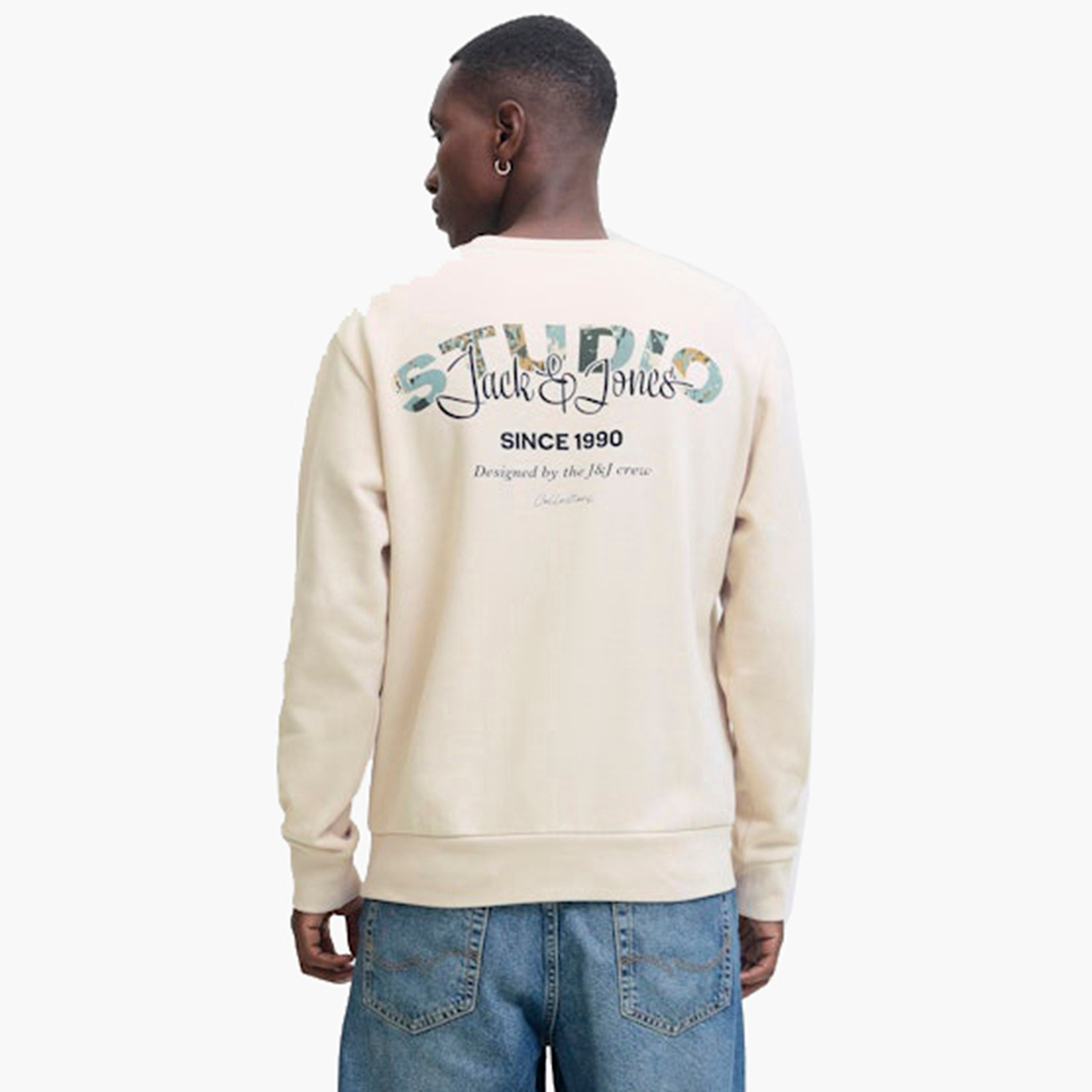 سويت شيرت رجالي مطبوع بياقة دائرية وأكمام طويلة من جاك آند جونز-men-winterwear-hoodiesandsweatshirts-image-9
