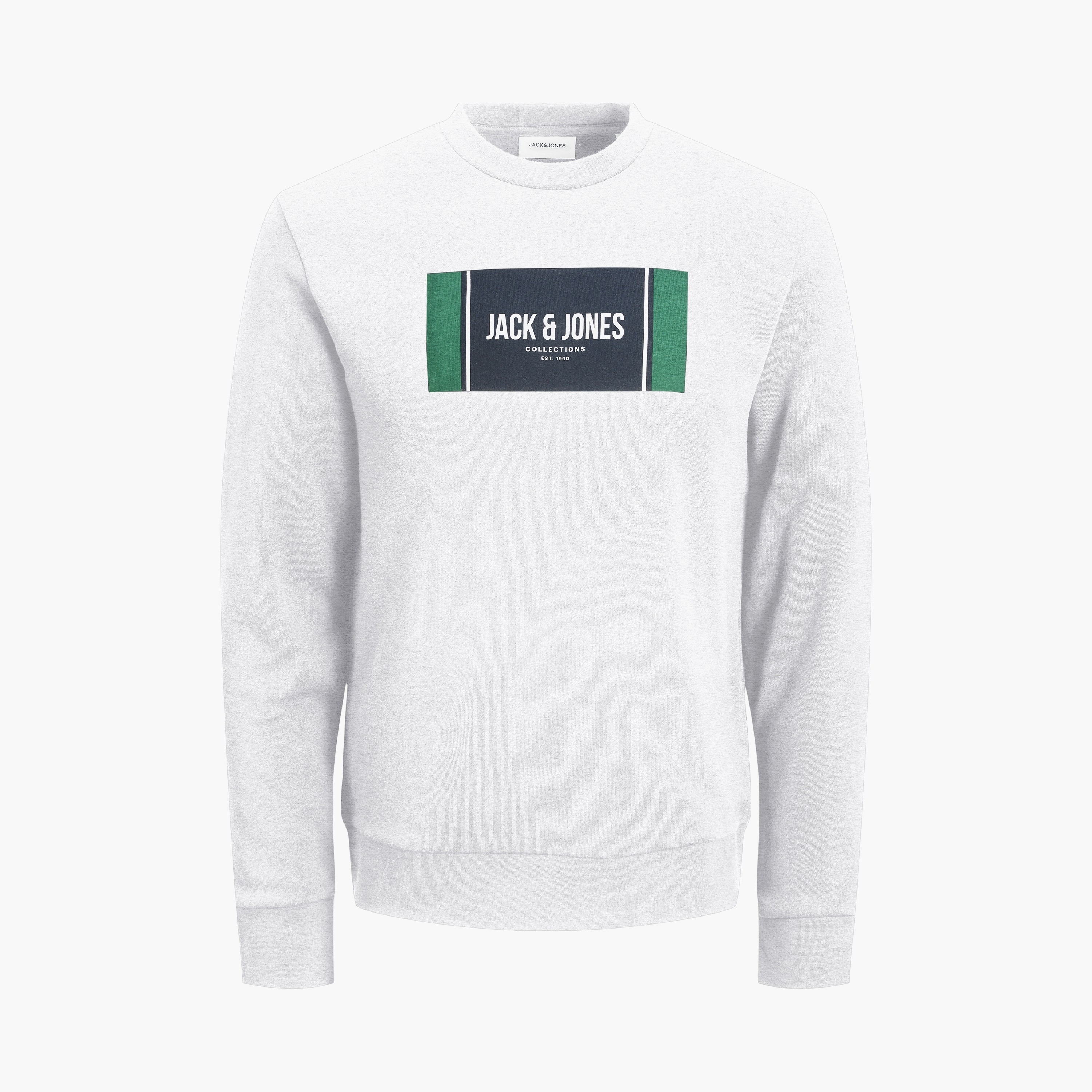 كنزة صوفية رجالية مطبوعة برسومات بياقة دائرية وأكمام طويلة من جاك ان جونز-men-winterwear-hoodiesandsweatshirts-image-13