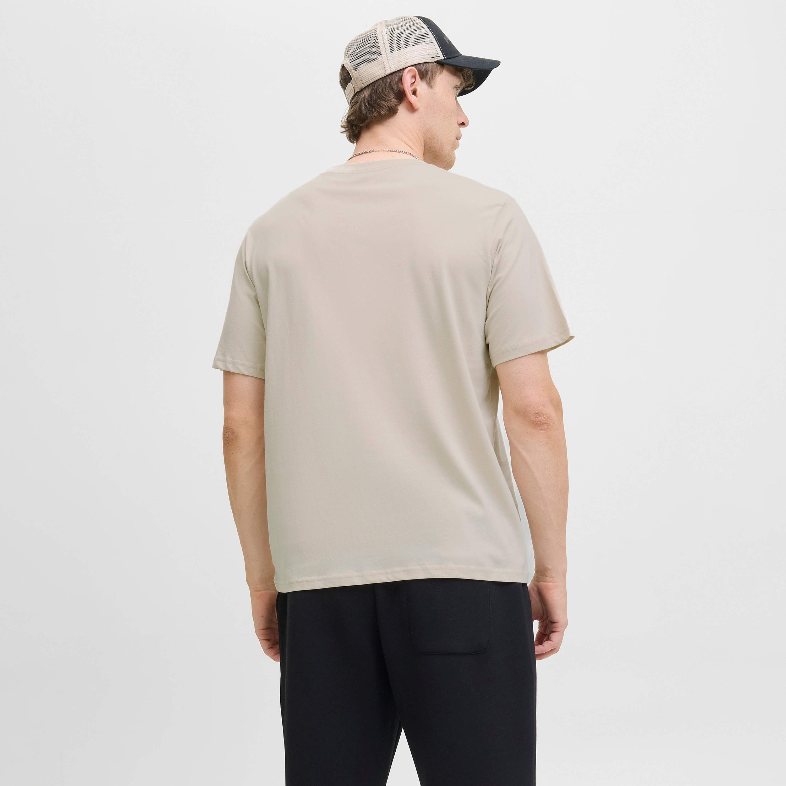Jack & Jones Plain Crew Neck Short Sleeves Men's T-Shirt-men-clothing-tshirtsandpolos-tshirts-image-16