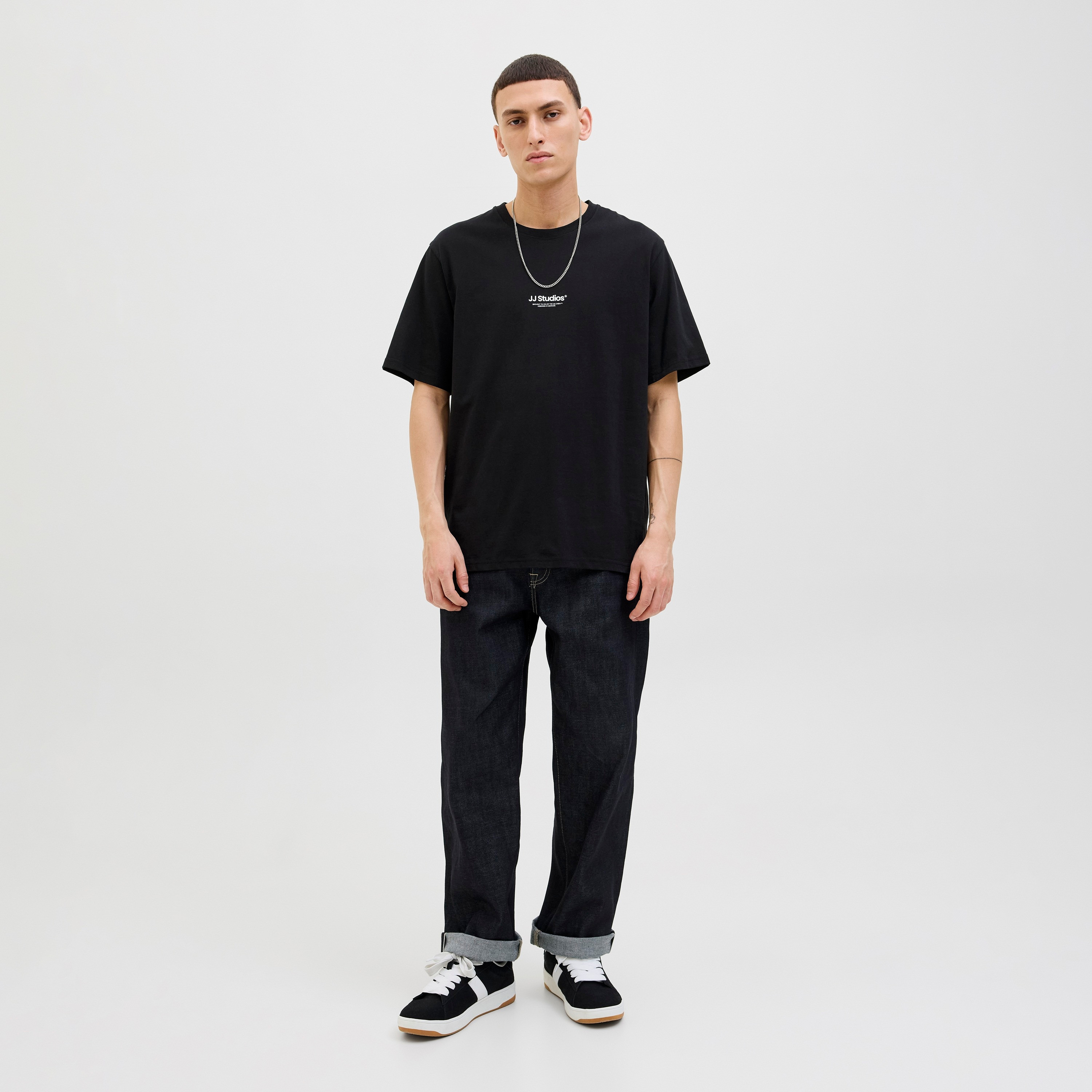 Jack & Jones Plain Crew Neck Short Sleeves Men's T-Shirt-men-clothing-tshirtsandpolos-tshirts-image-6