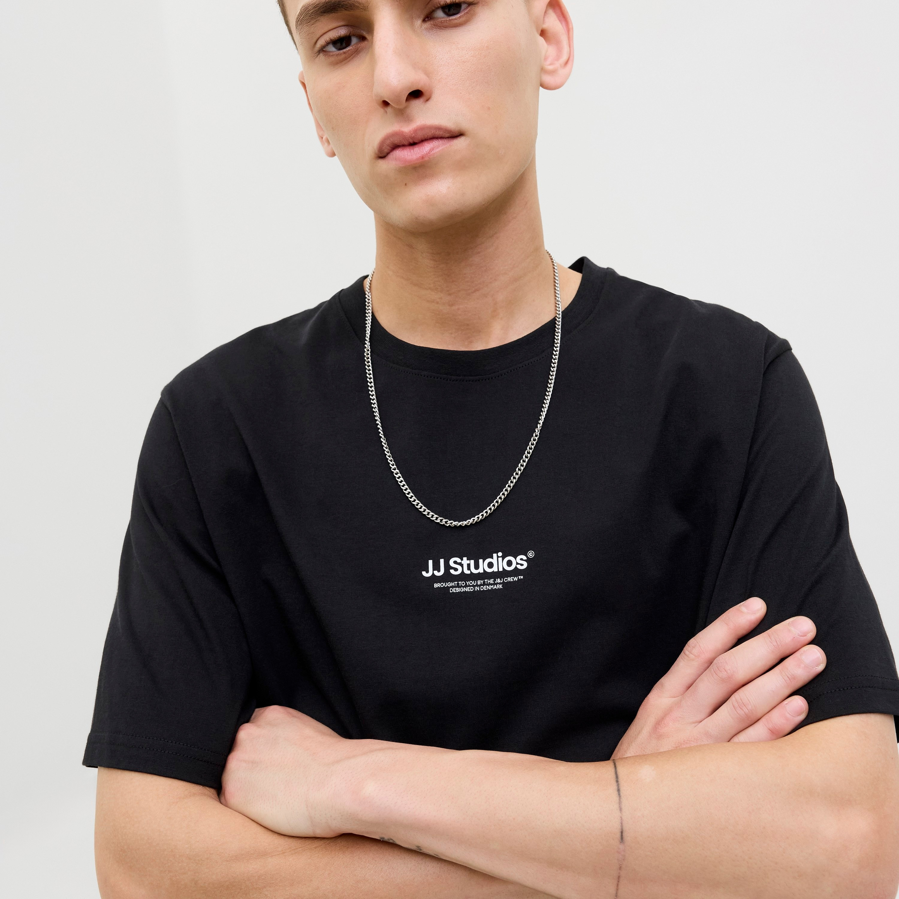 Jack & Jones Plain Crew Neck Short Sleeves Men's T-Shirt-men-clothing-tshirtsandpolos-tshirts-image-7
