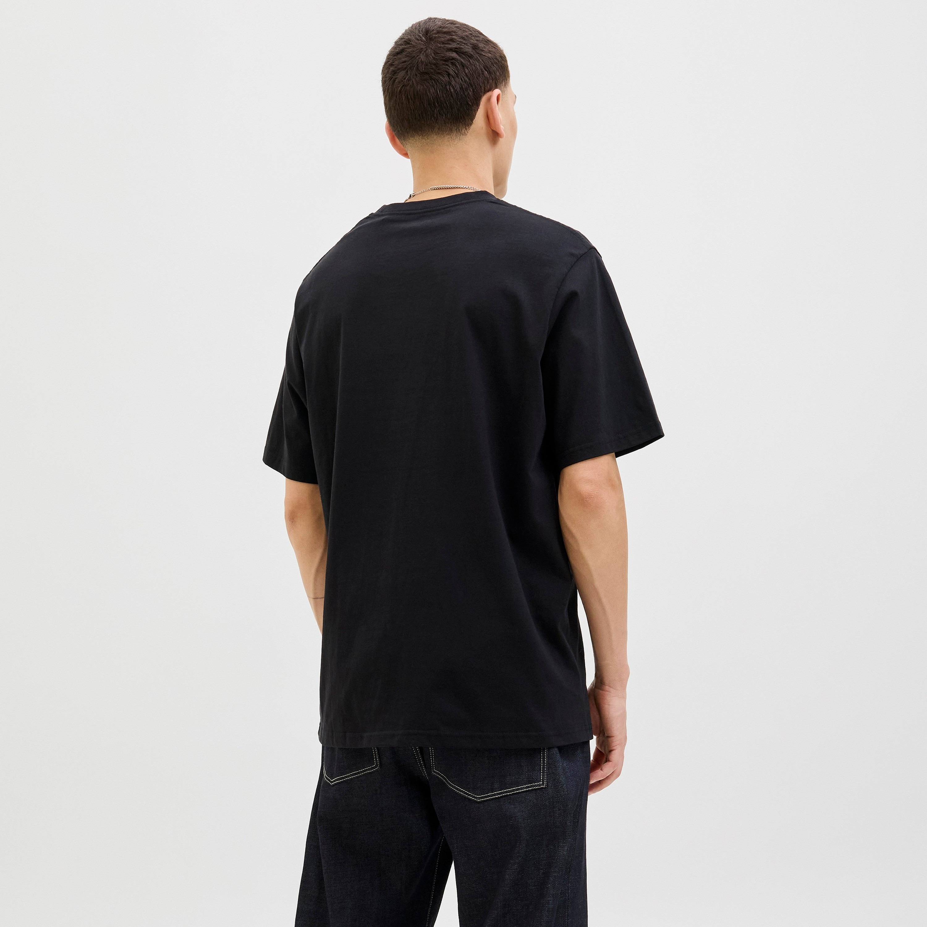 Jack & Jones Plain Crew Neck Short Sleeves Men's T-Shirt-men-clothing-tshirtsandpolos-tshirts-image-8