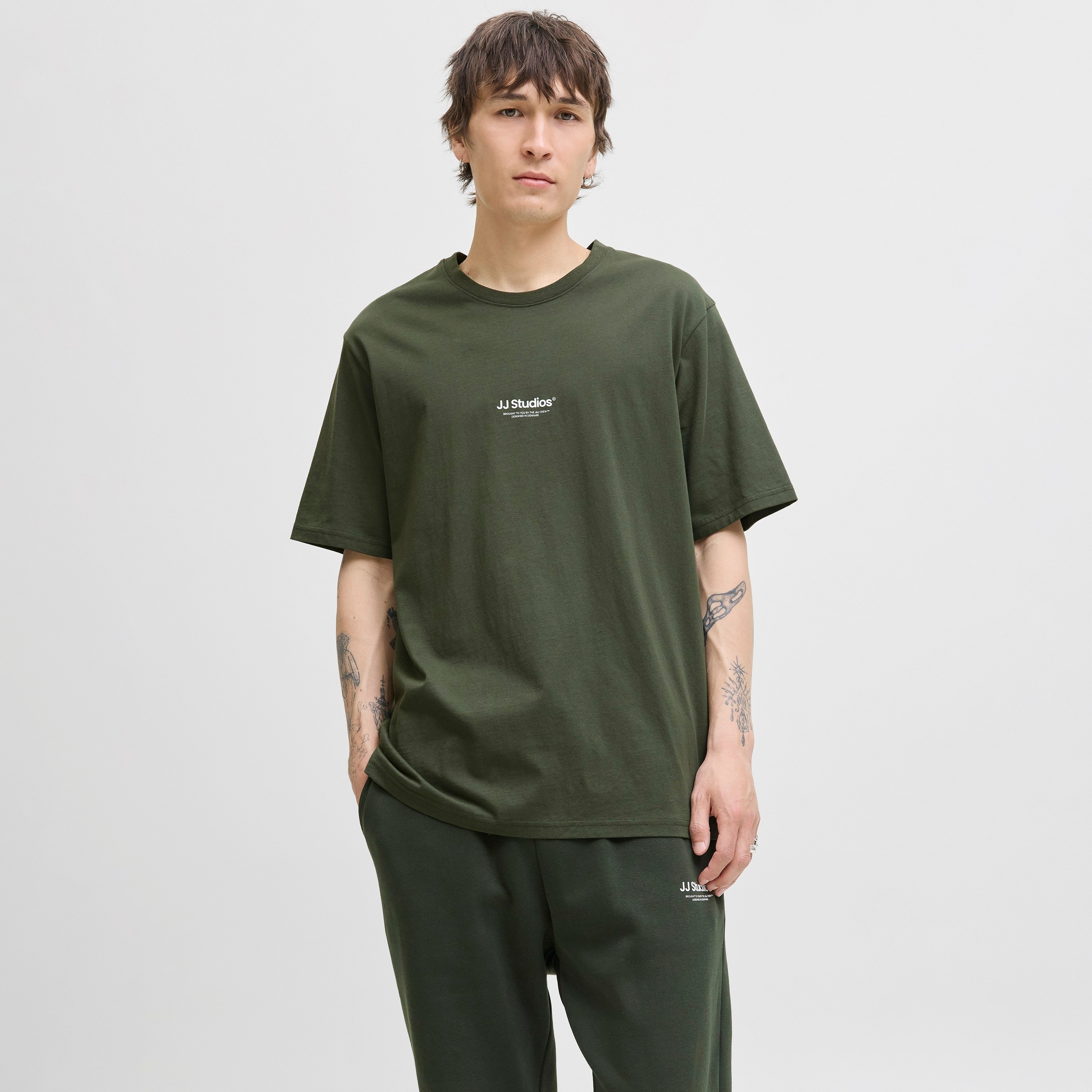 Jack & Jones Plain Crew Neck Short Sleeves Men's T-Shirt-men-clothing-tshirtsandpolos-tshirts-image-9