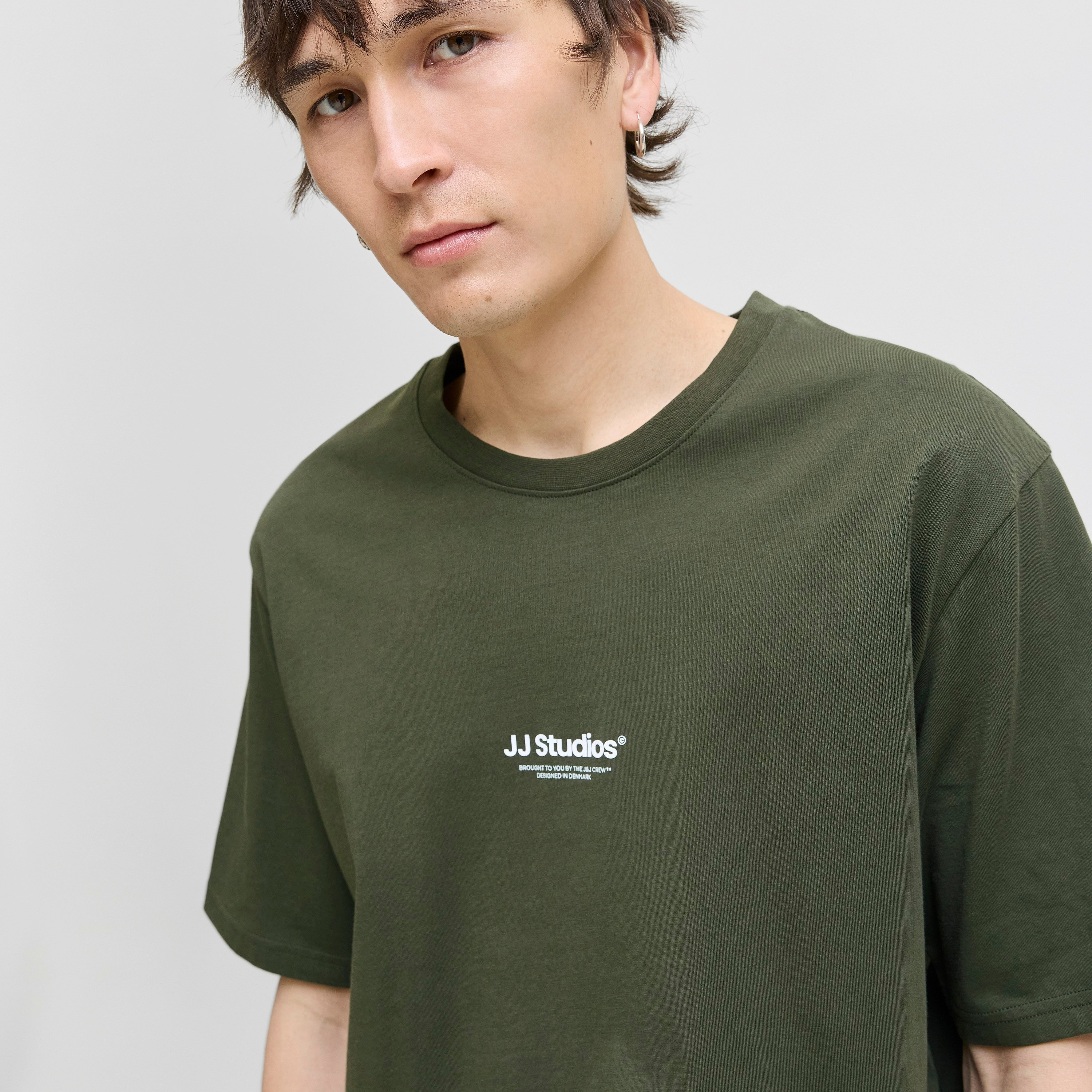 Jack & Jones Plain Crew Neck Short Sleeves Men's T-Shirt-men-clothing-tshirtsandpolos-tshirts-image-11
