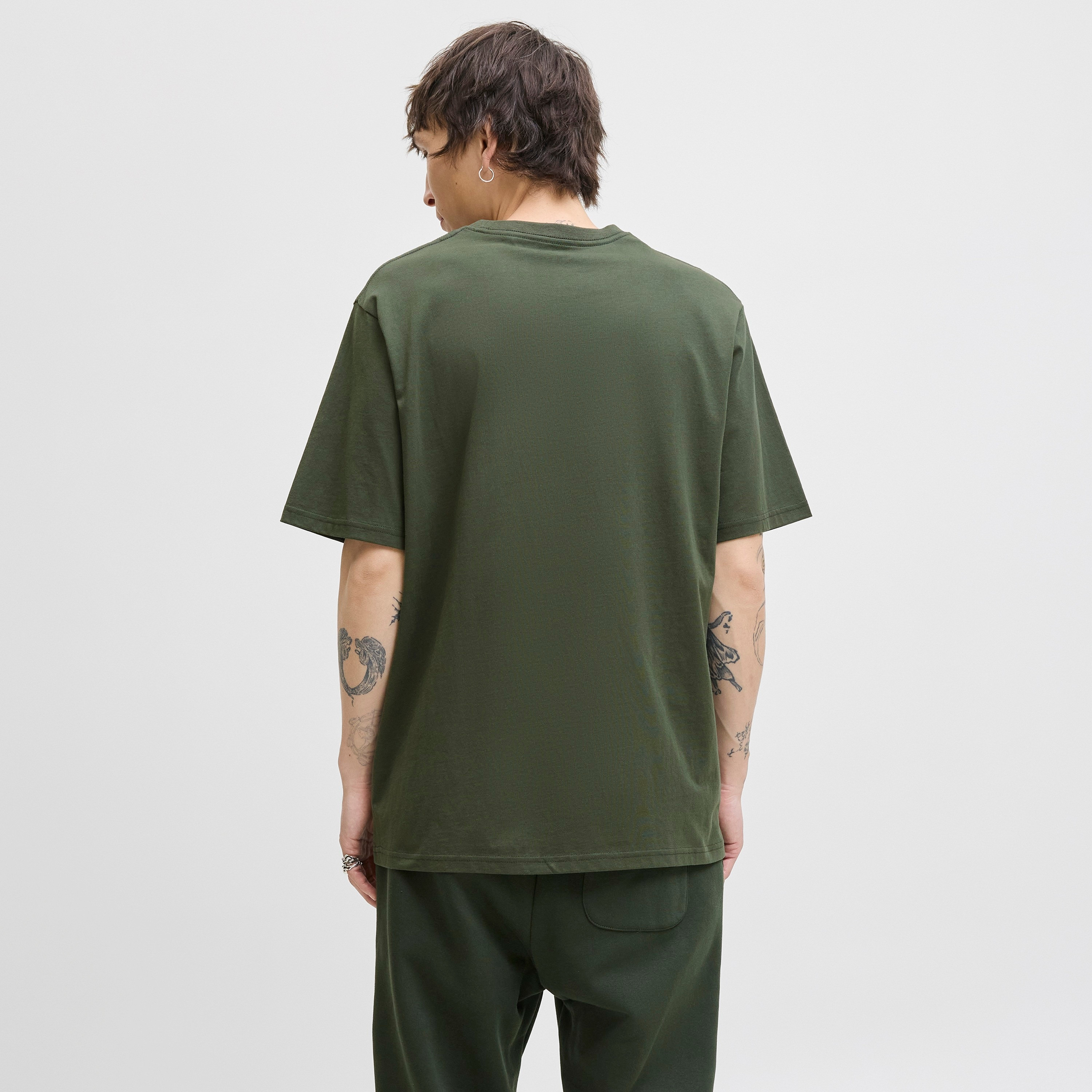 Jack & Jones Plain Crew Neck Short Sleeves Men's T-Shirt-men-clothing-tshirtsandpolos-tshirts-image-12