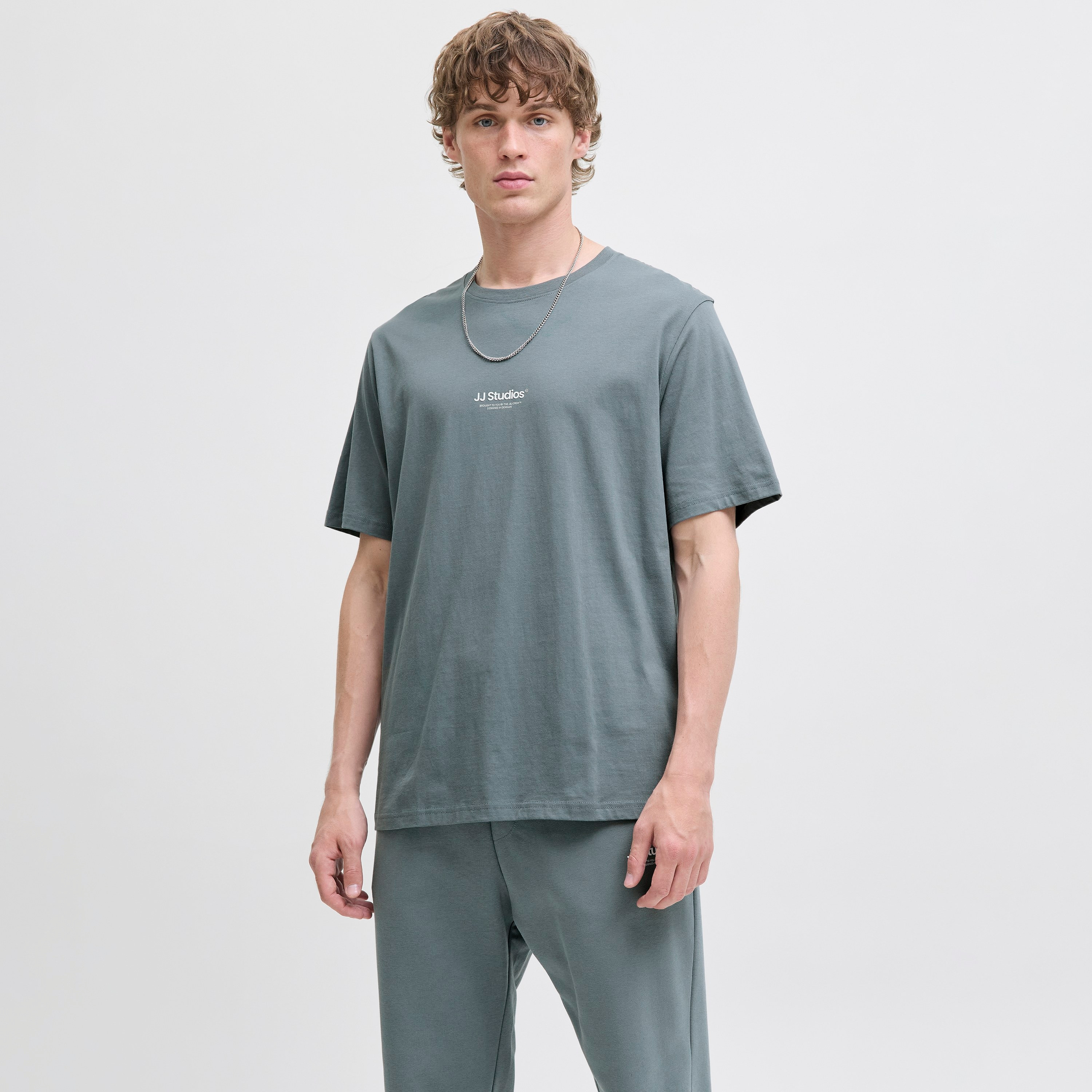 Jack & Jones Plain Crew Neck Short Sleeves Men's T-Shirt-men-clothing-tshirtsandpolos-tshirts-image-17