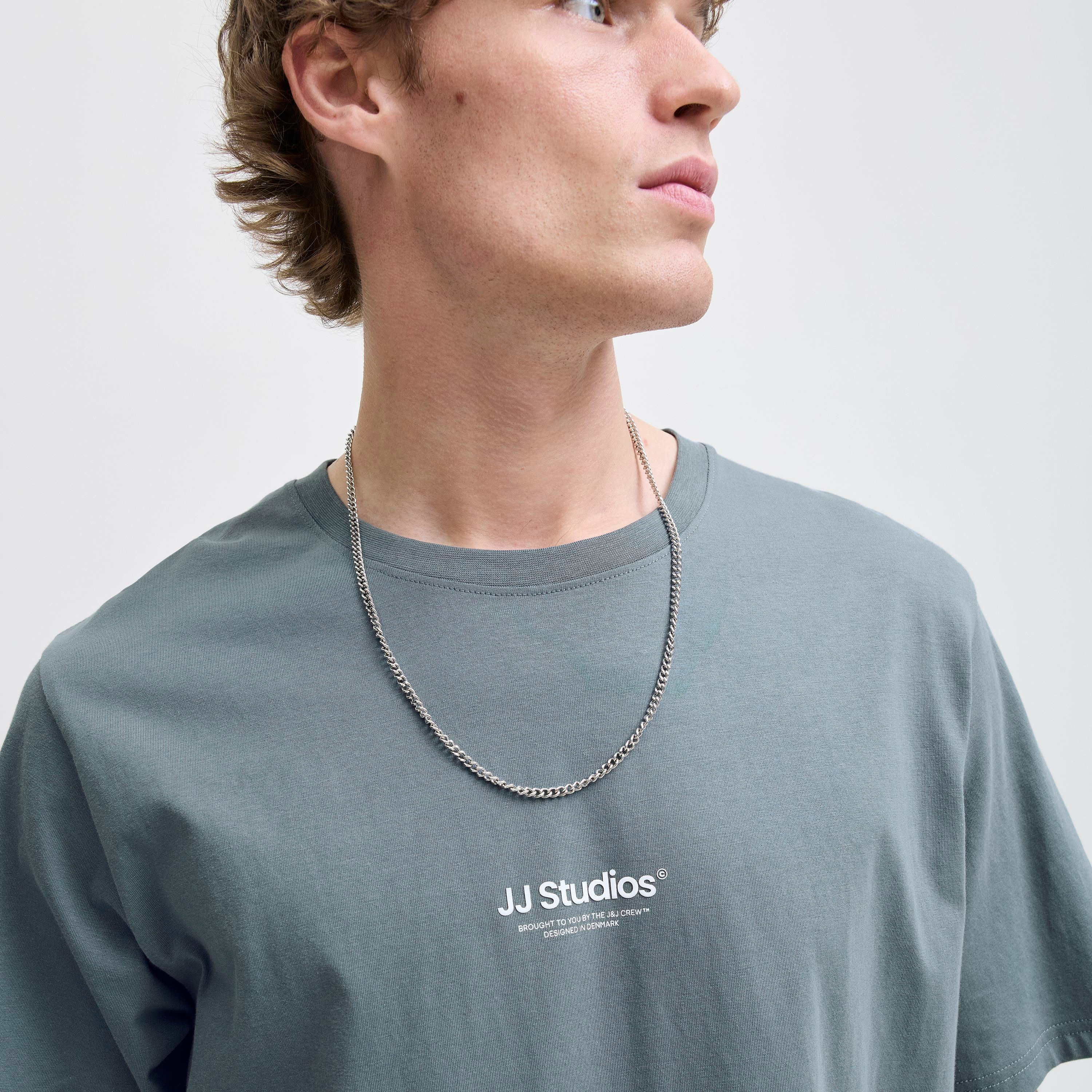 Jack & Jones Plain Crew Neck Short Sleeves Men's T-Shirt-men-clothing-tshirtsandpolos-tshirts-image-19