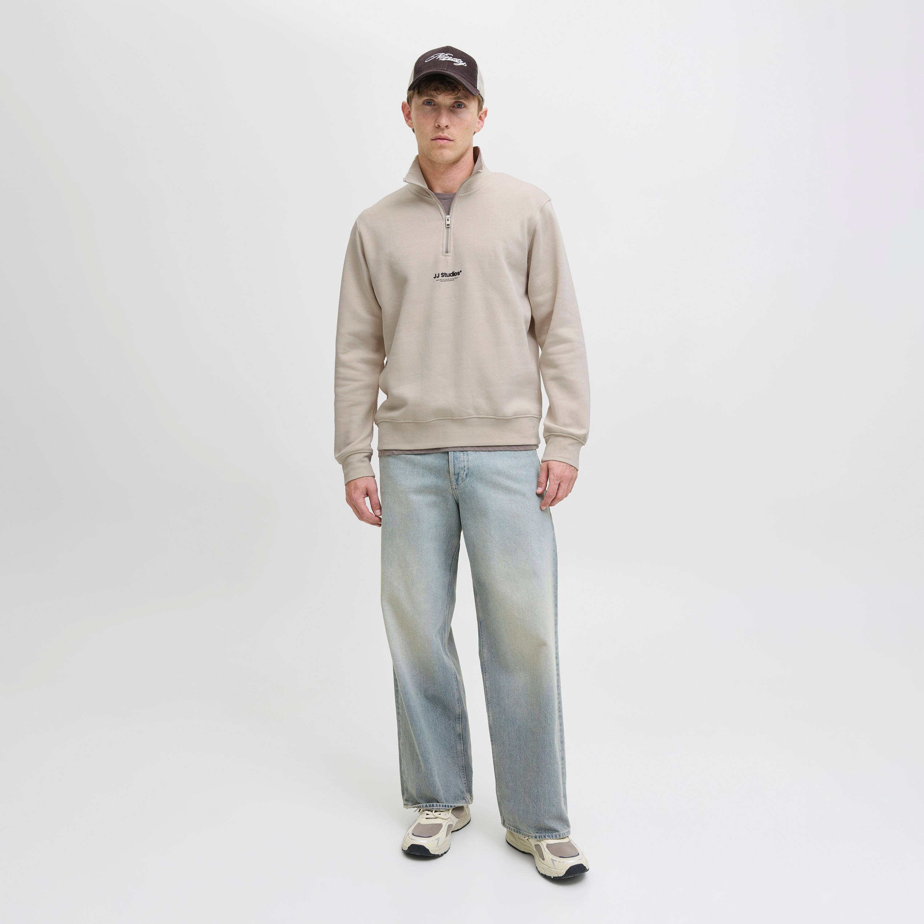 Jack & Jones Plain High Neck Long Sleeves Men's Sweatshirt-men-winterwear-hoodiesandsweatshirts-image-2