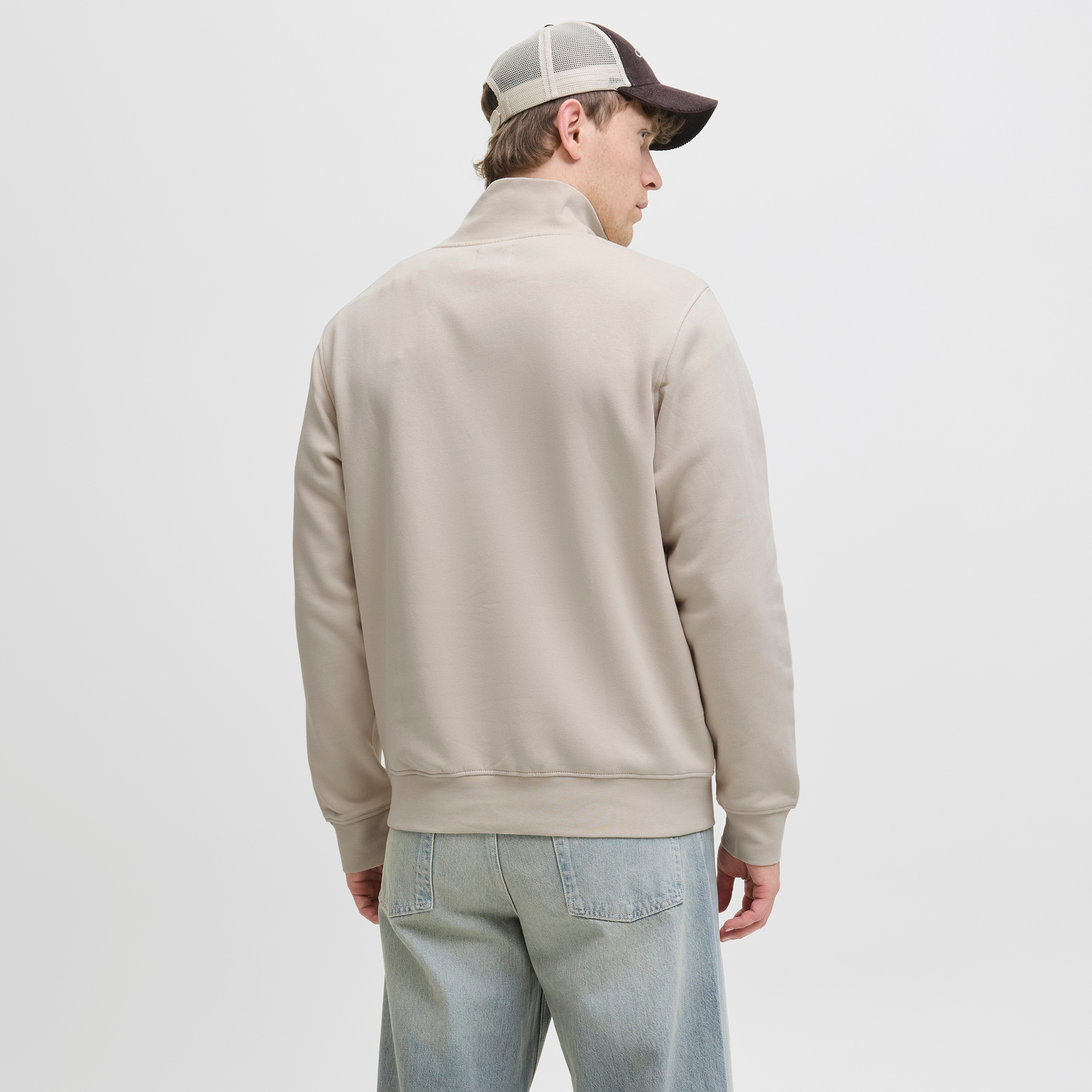 Jack & Jones Plain High Neck Long Sleeves Men's Sweatshirt-men-winterwear-hoodiesandsweatshirts-image-4