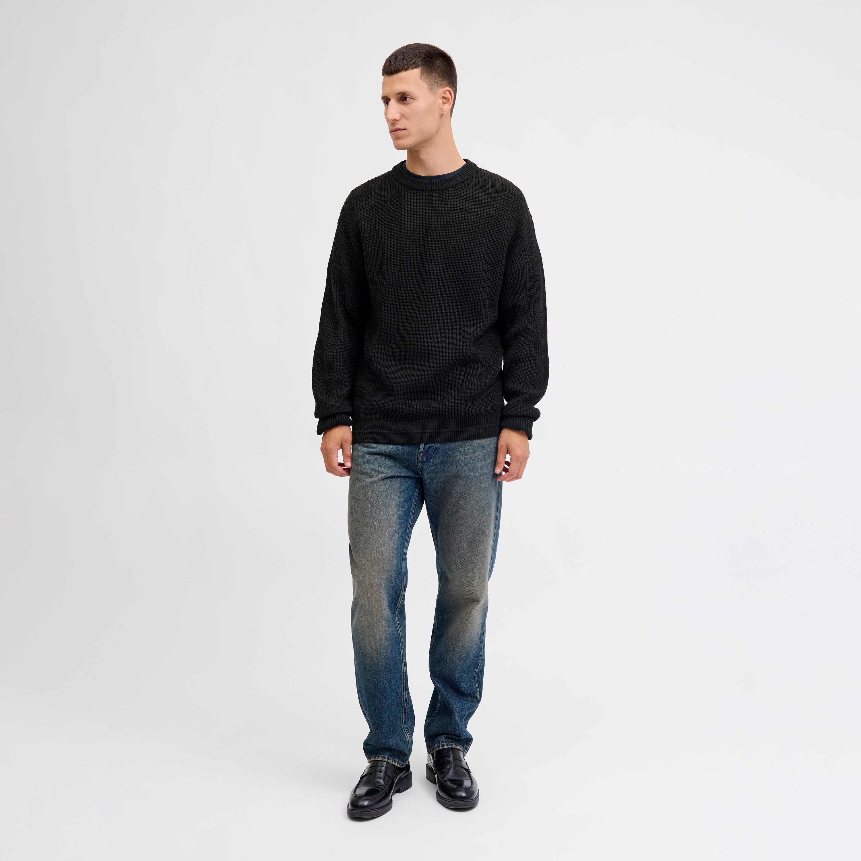 Jack & Jones Knitted Crew Neck Long Sleeves Men's Pullover-men-clothing-sweatersandpullovers-image-2