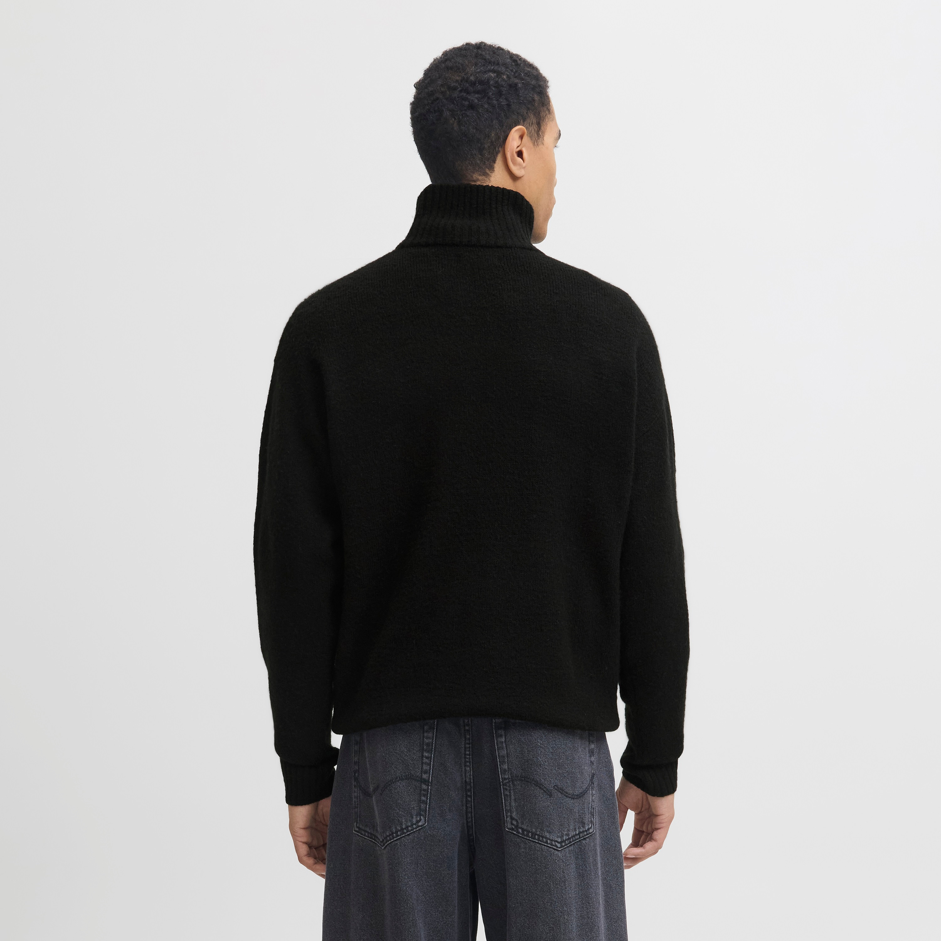 Jack & Jones Knitted High Neck Long Sleeves Half Zip Men's Pullover-men-clothing-sweatersandpullovers-image-4