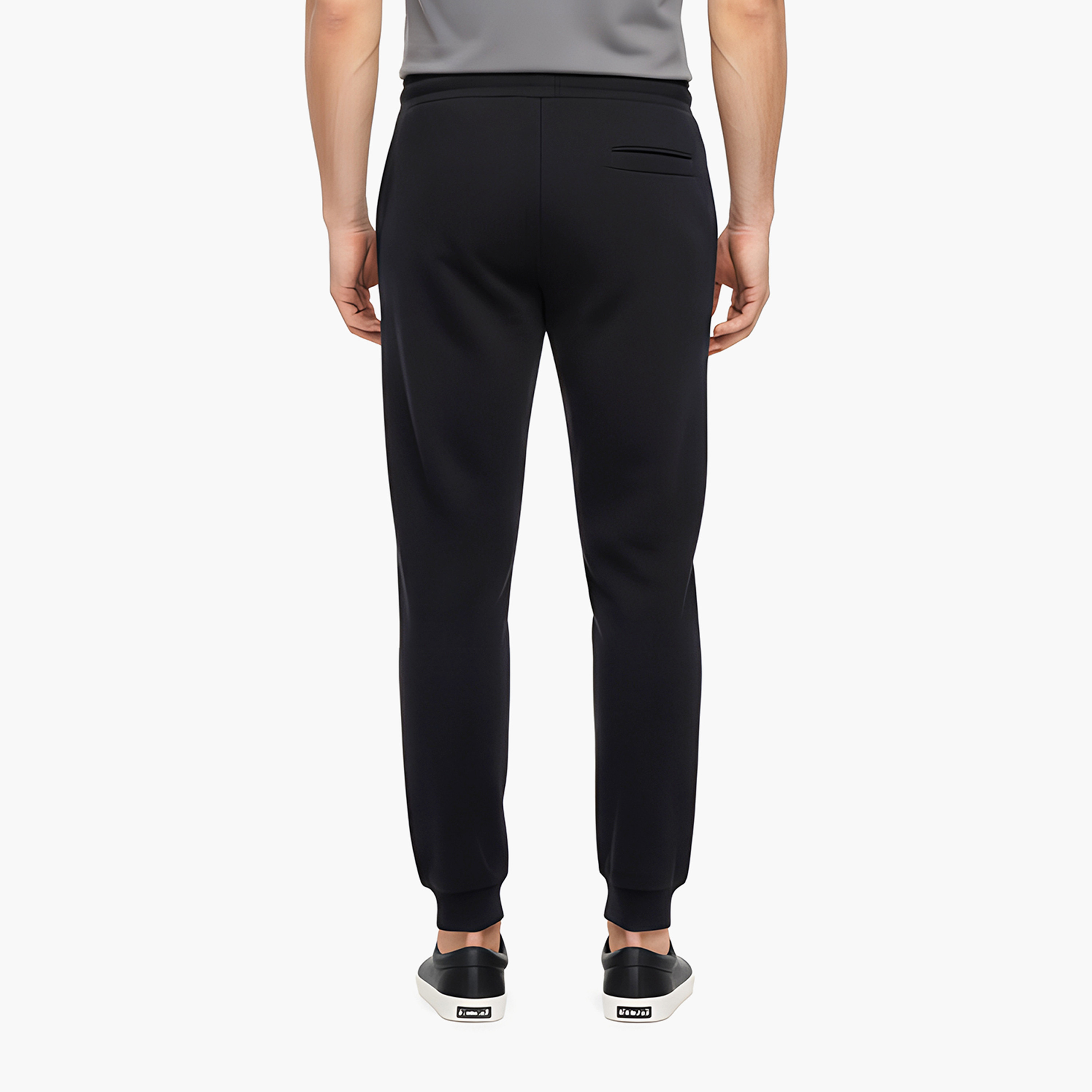 بنطلون رياضي (جوغر) رجالي جاك آند جونز سادة برباط شد وخصر متوسط الارتفاع-men-clothing-bottoms-joggers-image-4
