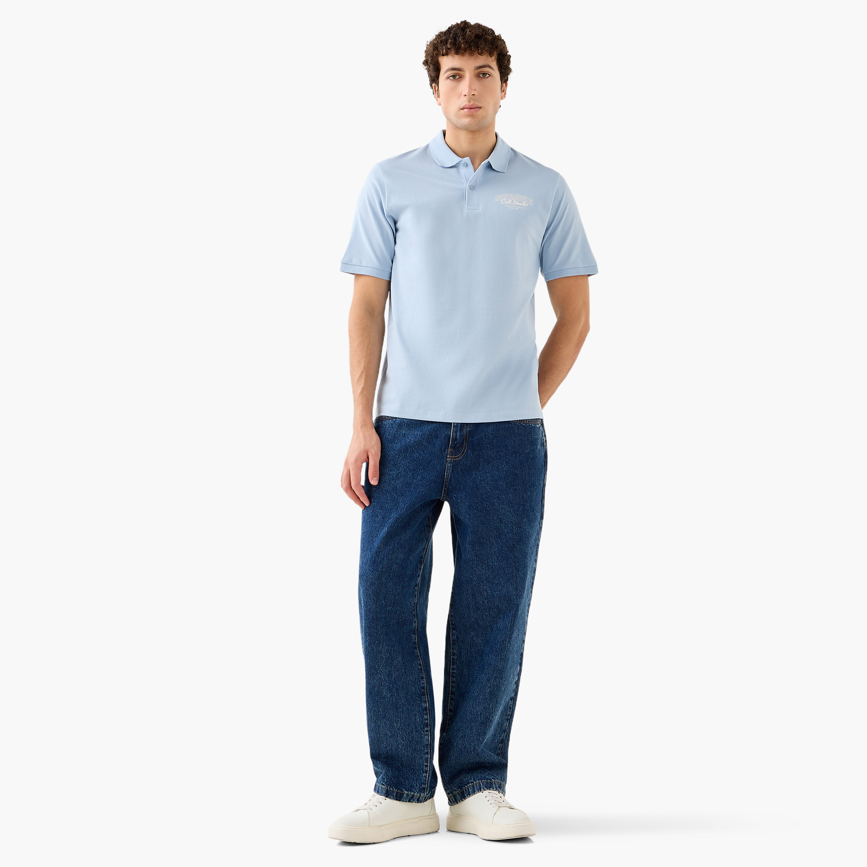 Jack & Jones Plain Collared Short Sleeves Polo T-Shirt-men-clothing-tshirtsandpolos-polos-image-2