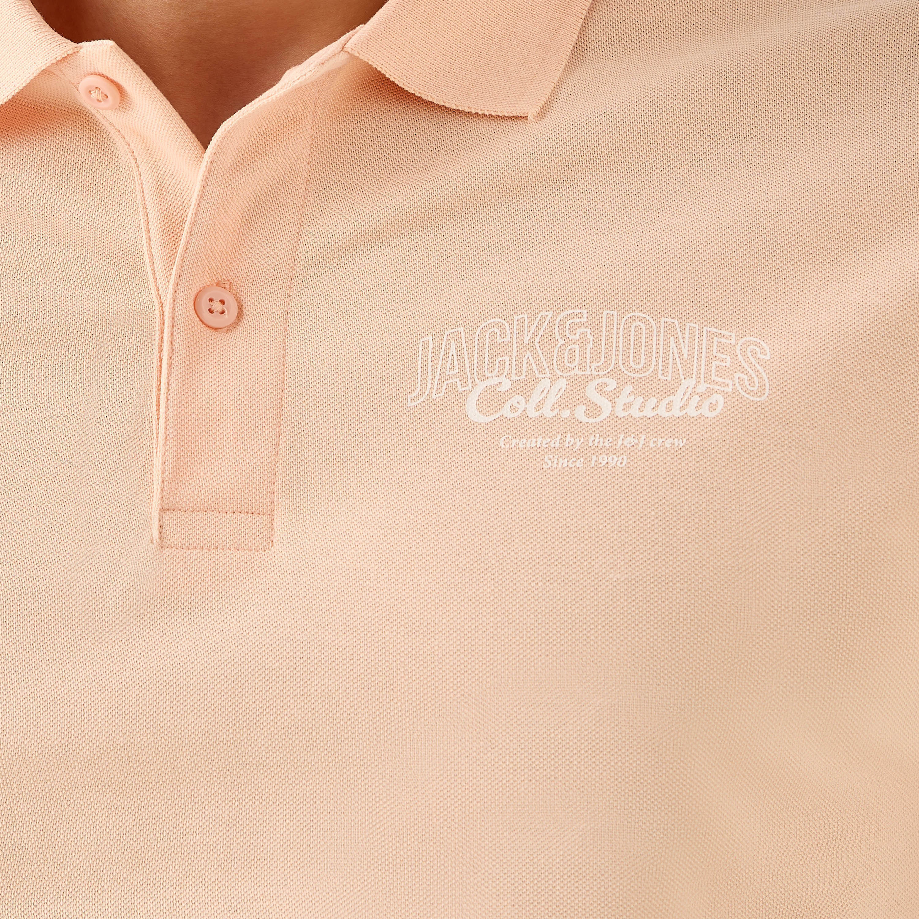 تيشيرت بولو سادة بأكمام قصيرة وياقة دائرية من جاك آند جونز-men-clothing-tshirtsandpolos-polos-image-15