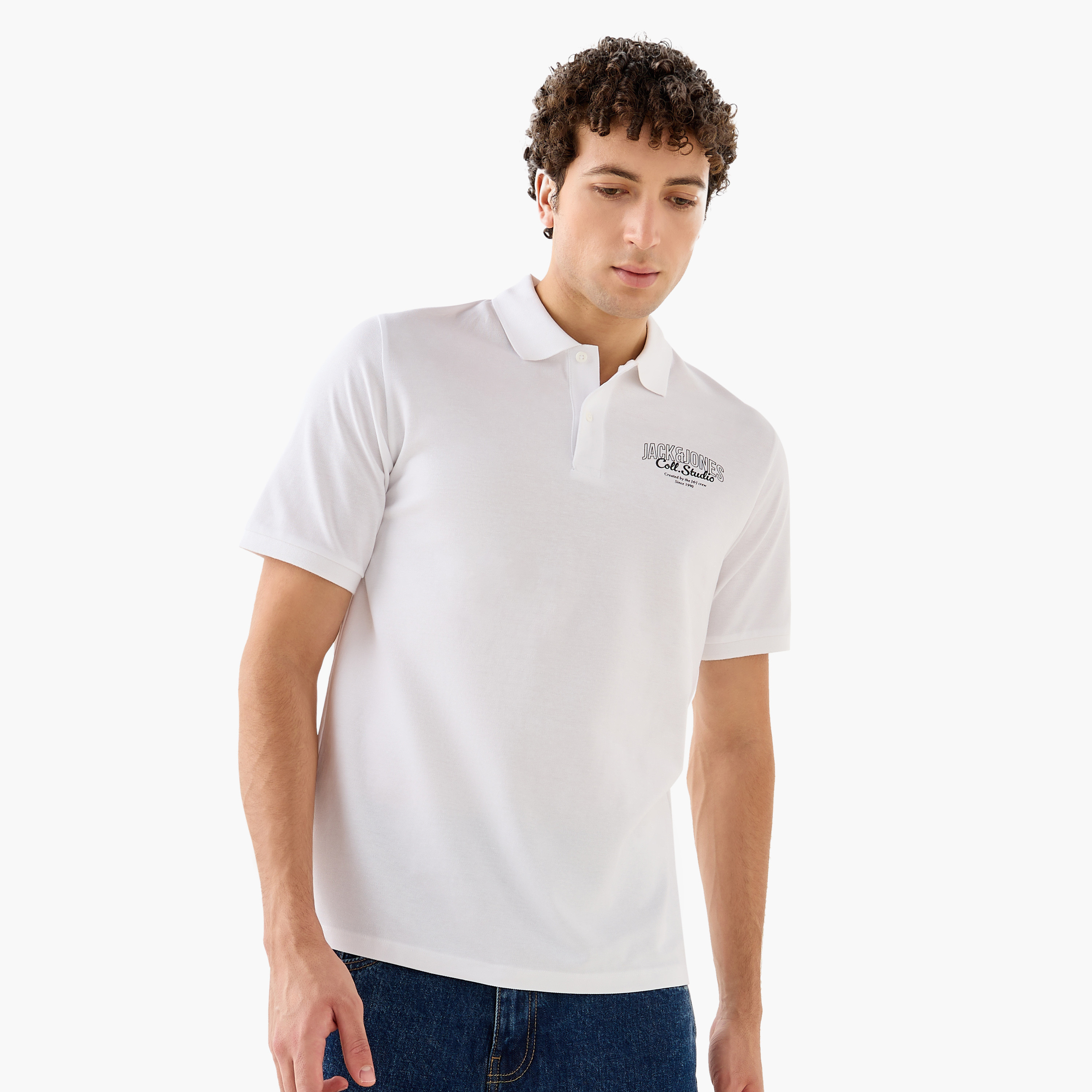 Jack & Jones Plain Collared Short Sleeves Polo T-Shirt-men-clothing-tshirtsandpolos-polos-image-1