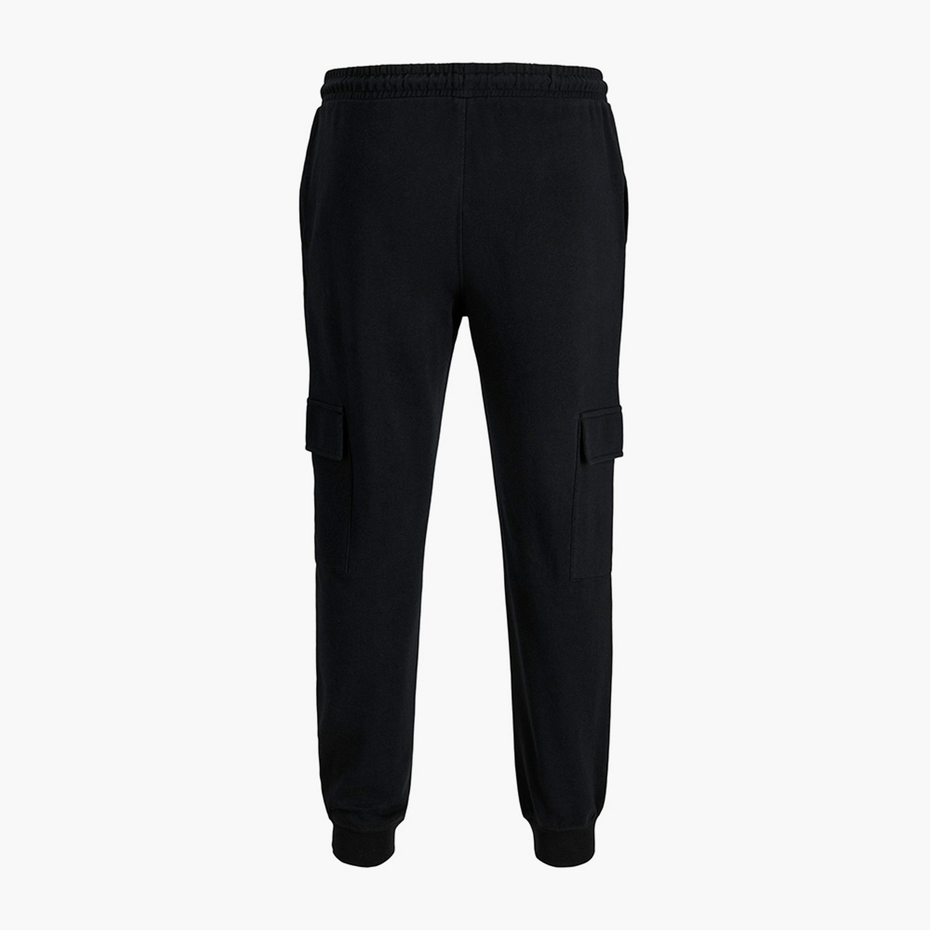 بنطلون رياضي رجالي سادة بخصر متوسط الارتفاع ورباط سحب من جاك ان جونز-men-clothing-bottoms-joggers-image-6