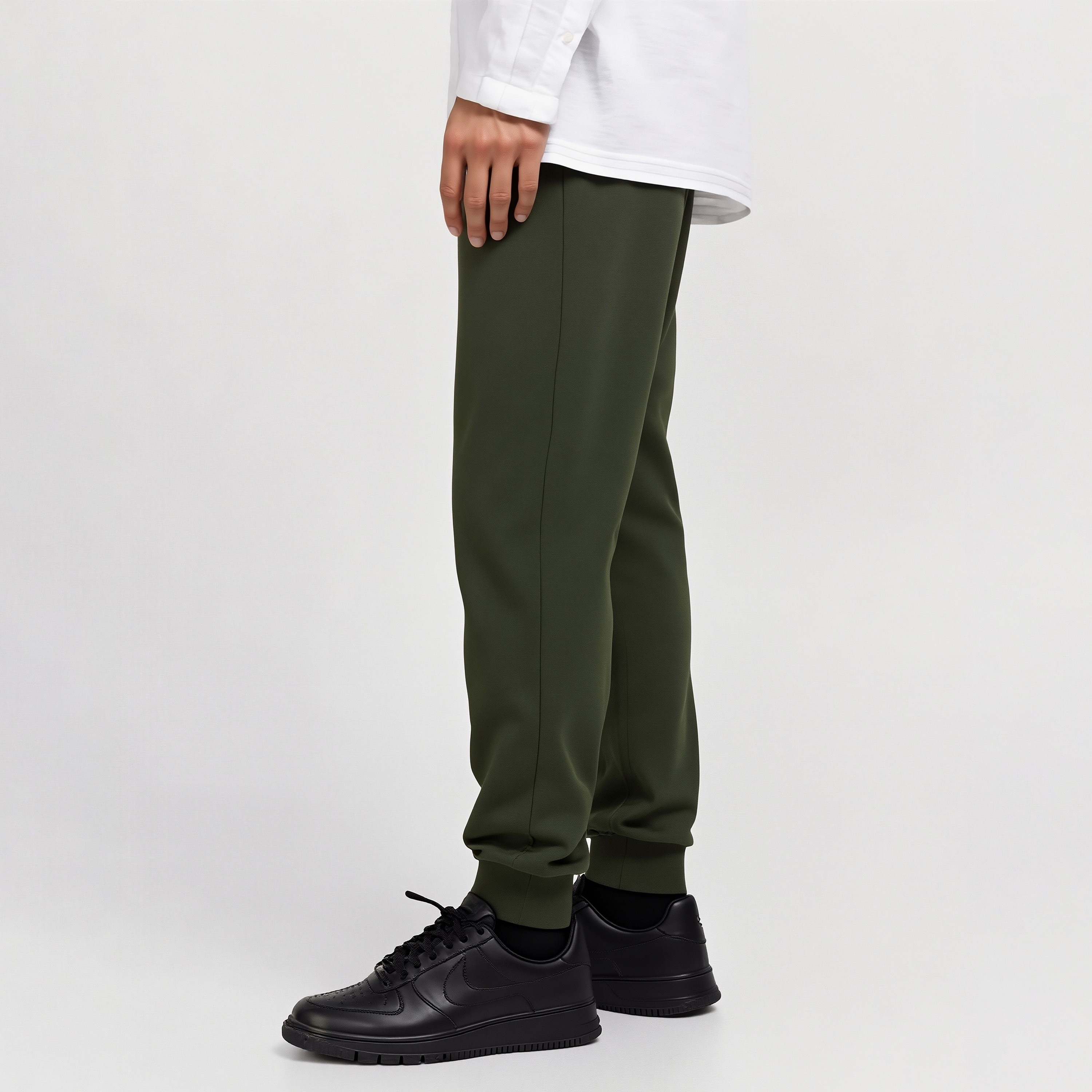 بنطلون رياضي رجالي سادة بخصر متوسط الارتفاع ورباط سحب من جاك ان جونز-men-clothing-bottoms-joggers-image-15