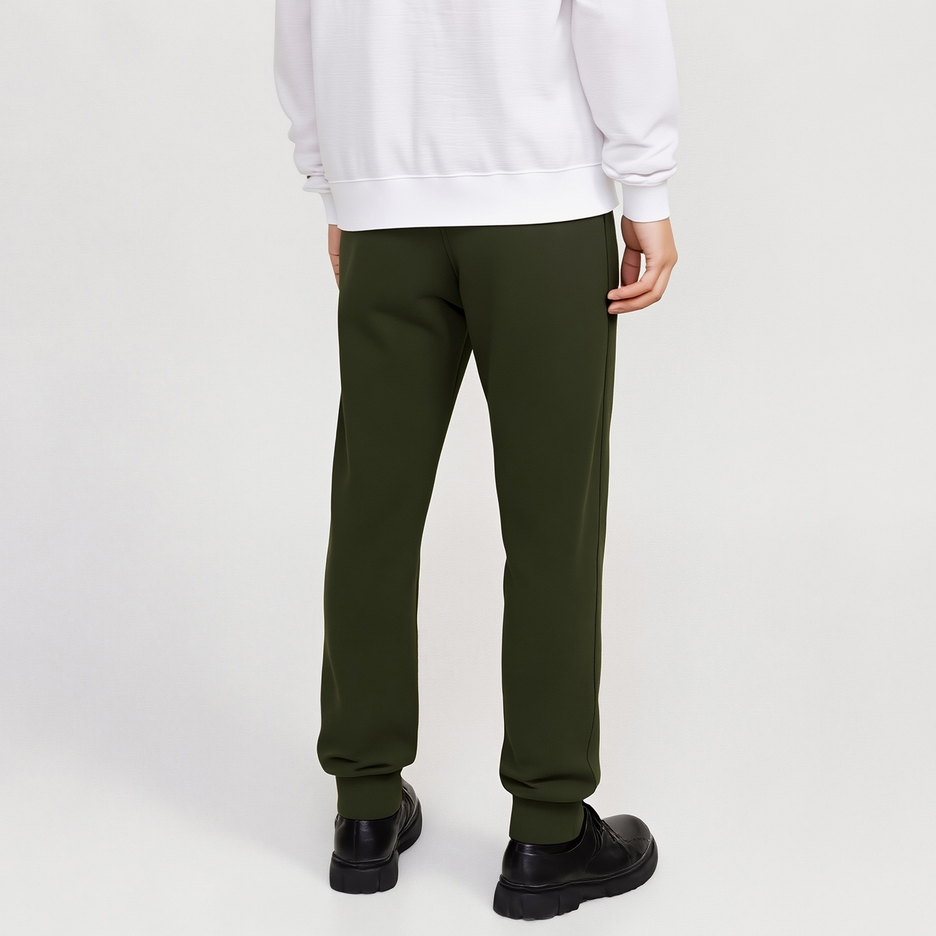 Jack & Jones Plain Mid-Rise Drawstring Men's Track Pants-men-clothing-bottoms-joggers-image-4