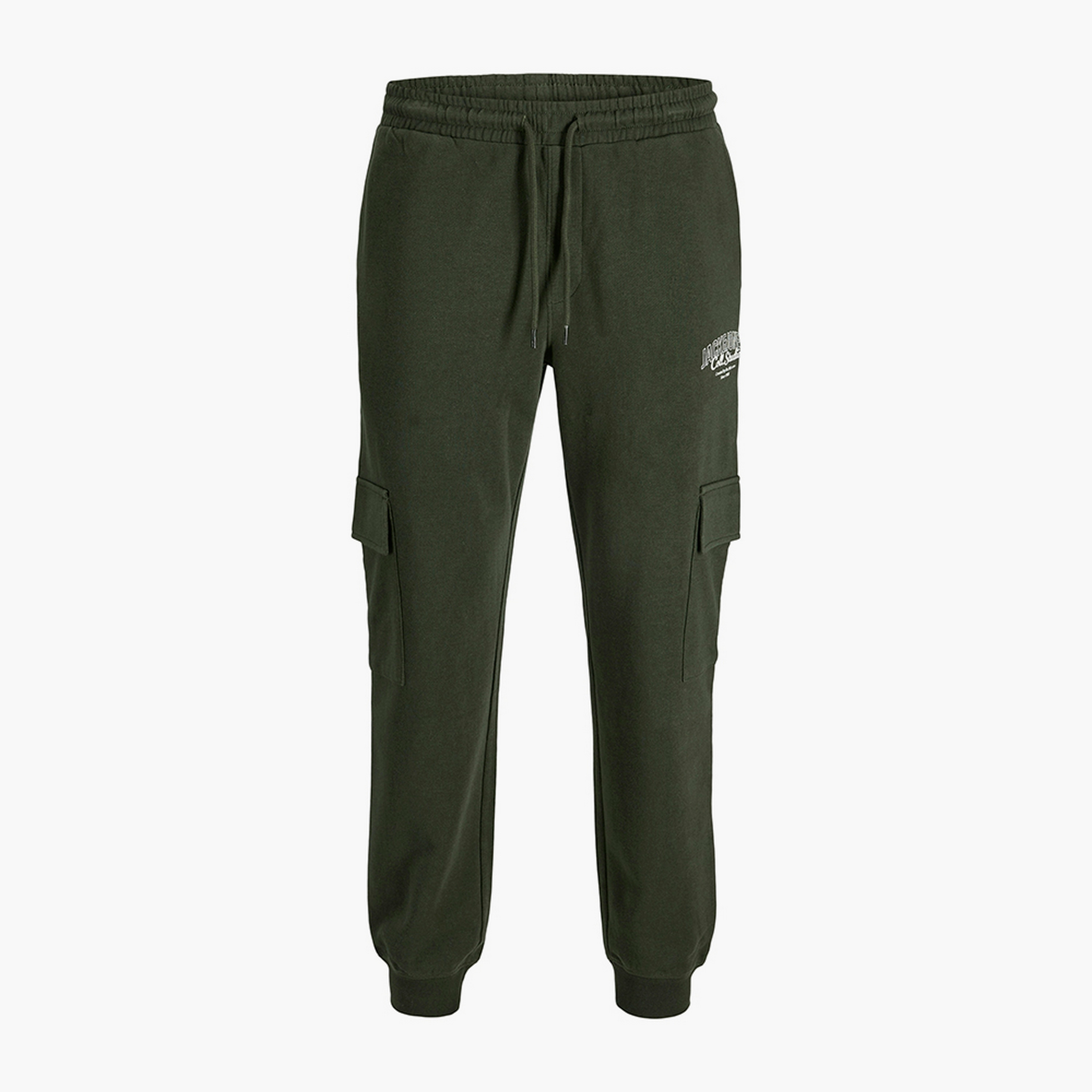 Jack & Jones Plain Mid-Rise Drawstring Men's Track Pants-men-clothing-bottoms-joggers-image-5