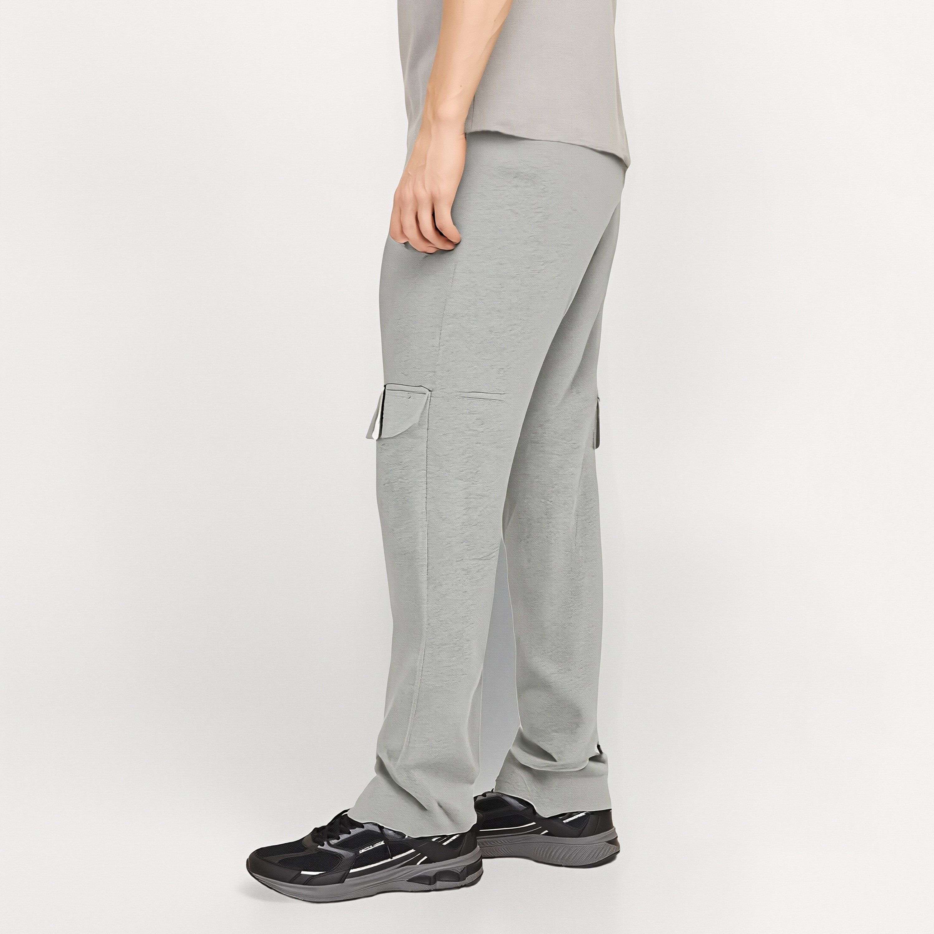 بنطلون رياضي رجالي سادة بخصر متوسط الارتفاع ورباط سحب من جاك ان جونز-men-clothing-bottoms-joggers-image-9