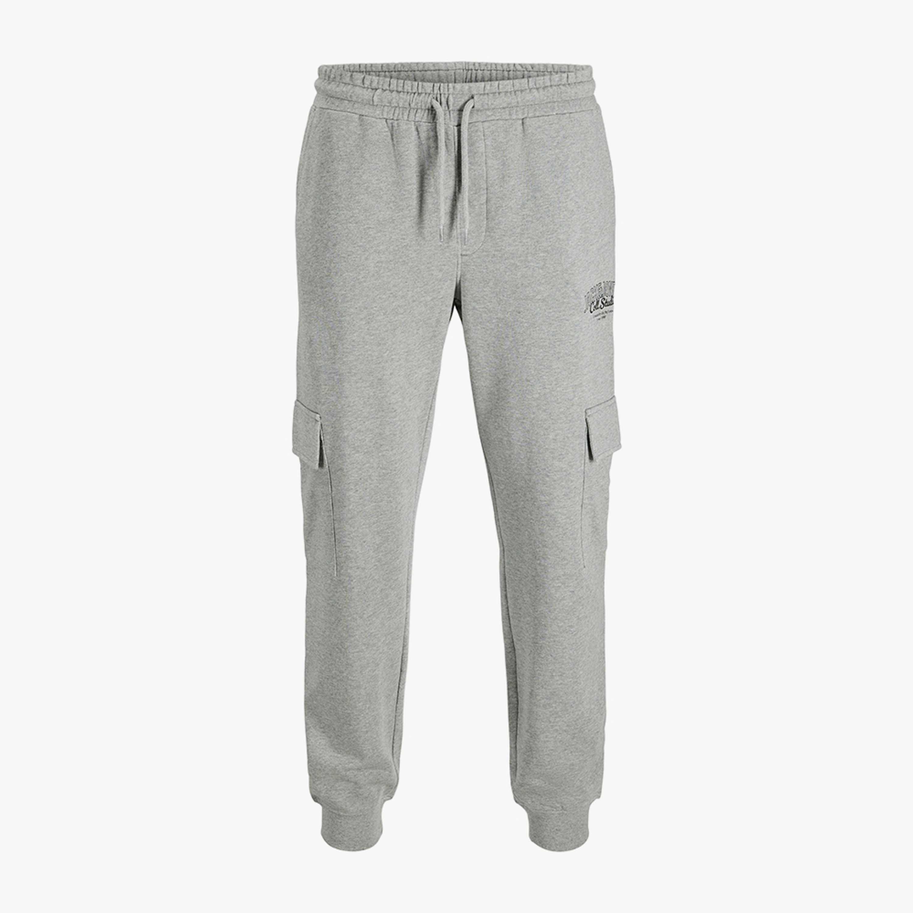 بنطلون رياضي رجالي سادة بخصر متوسط الارتفاع ورباط سحب من جاك ان جونز-men-clothing-bottoms-joggers-image-11