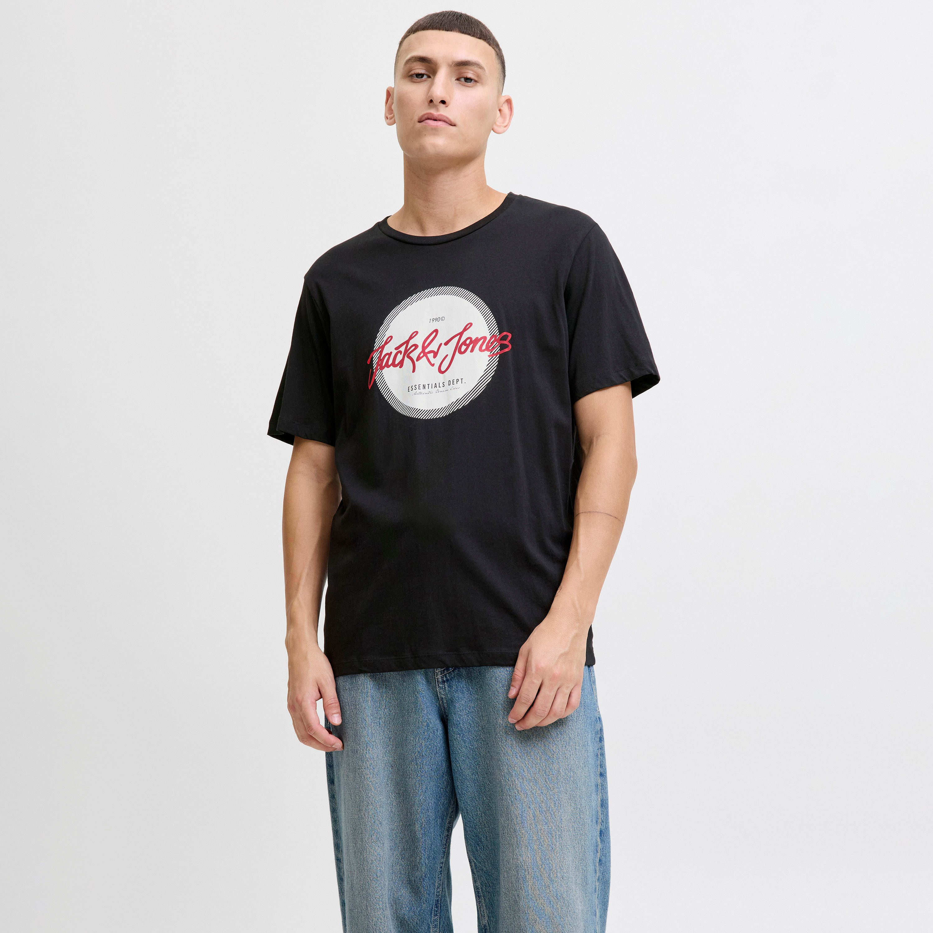 Jack & Jones Printed Crew Neck Short Sleeves Men's T-Shirt-men-clothing-tshirtsandpolos-tshirts-image-1