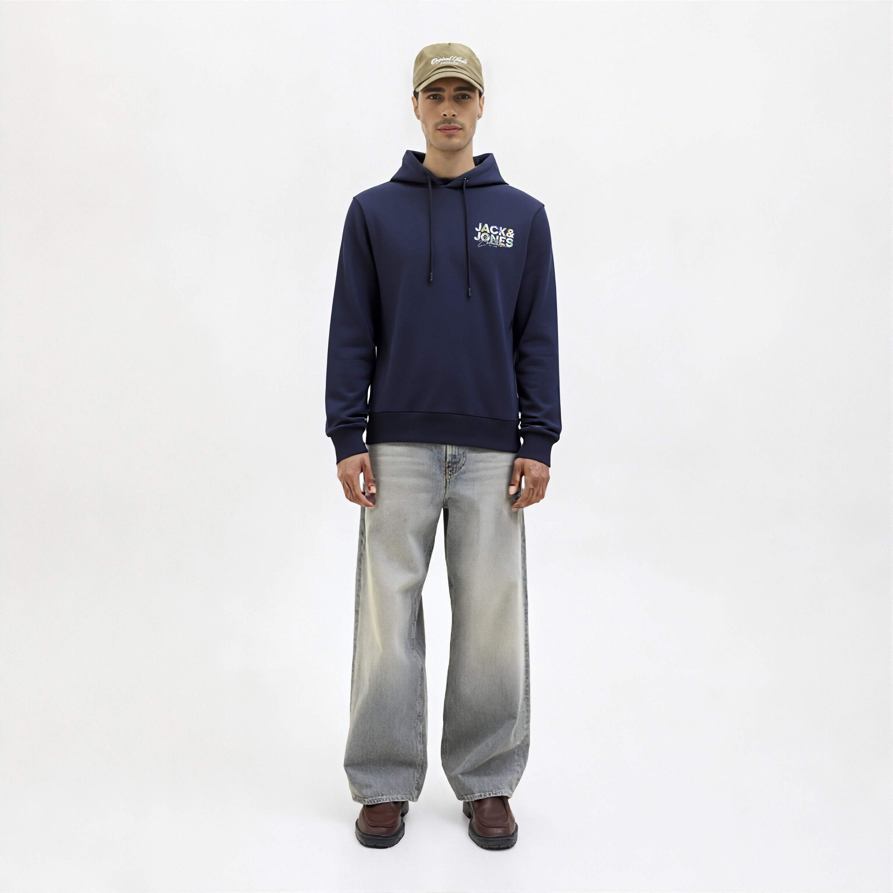 كنزة صوفية رجالية سادة بقلنسوة وأكمام طويلة من جاك ان جونز-men-winterwear-hoodiesandsweatshirts-image-5