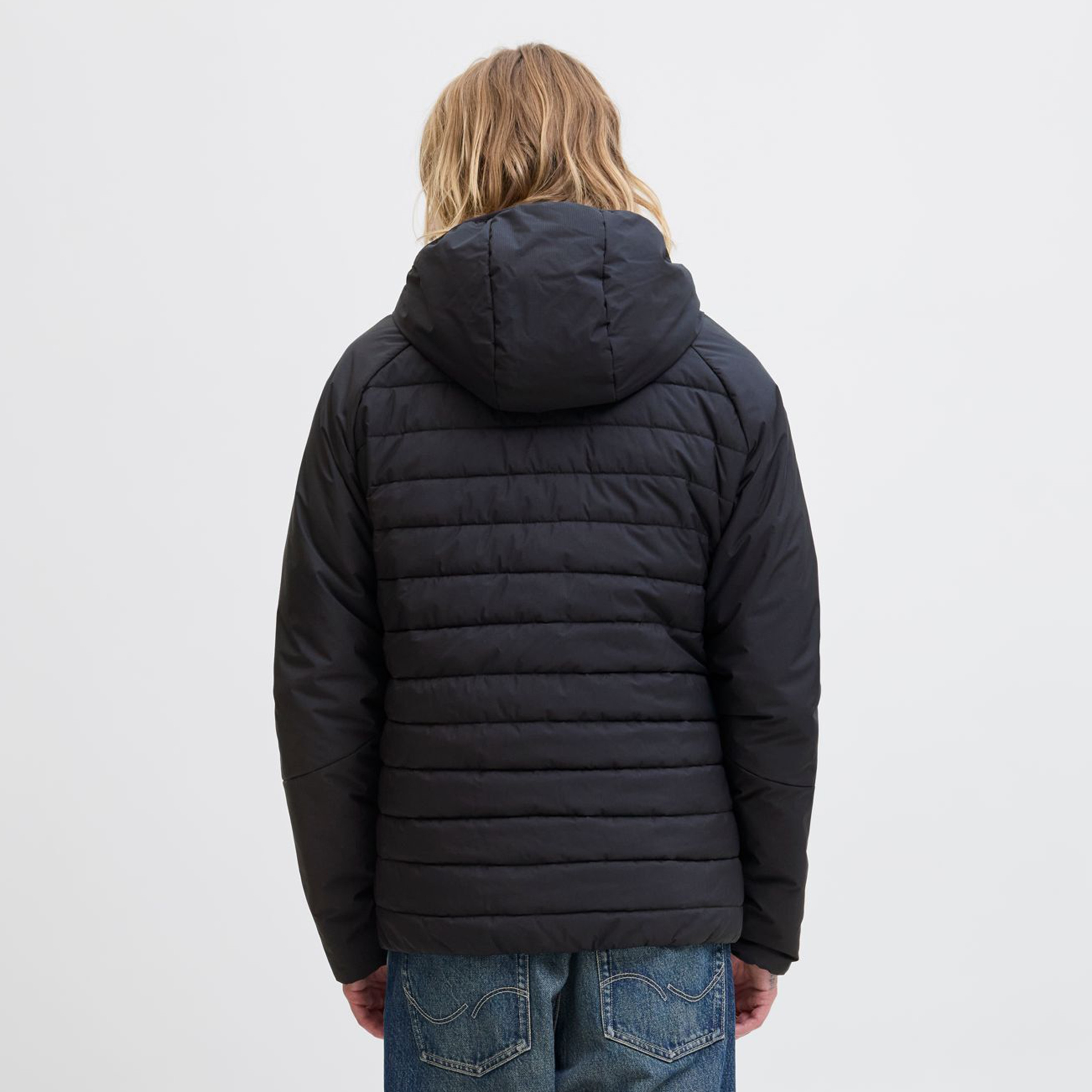 Jack & Jones Plain Hooded Neck Long Sleeves Men's Puffer Jacket-men-clothing-jacketsandblazers-jackets-image-4