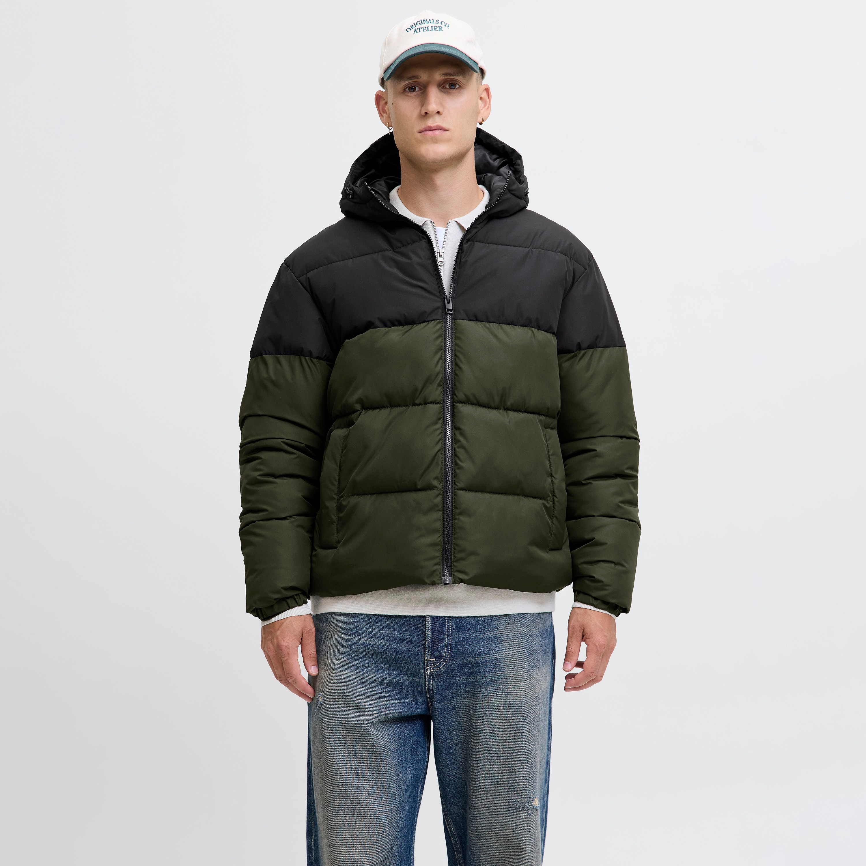 Jack & Jones Color Block Hooded Neck Long Sleeves Men's Puffer Jacket-men-clothing-jacketsandblazers-jackets-image-1
