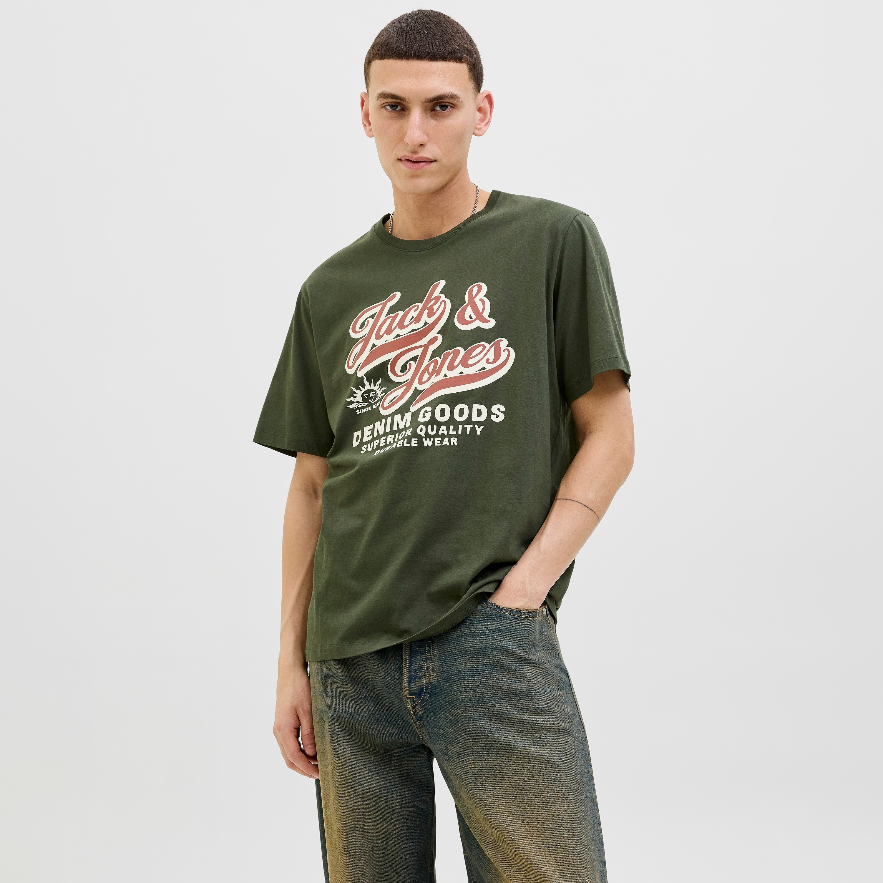 Jack & Jones Graphic Print Crew Neck Short Sleeves Men's T-Shirt-men-clothing-tshirtsandpolos-tshirts-image-1