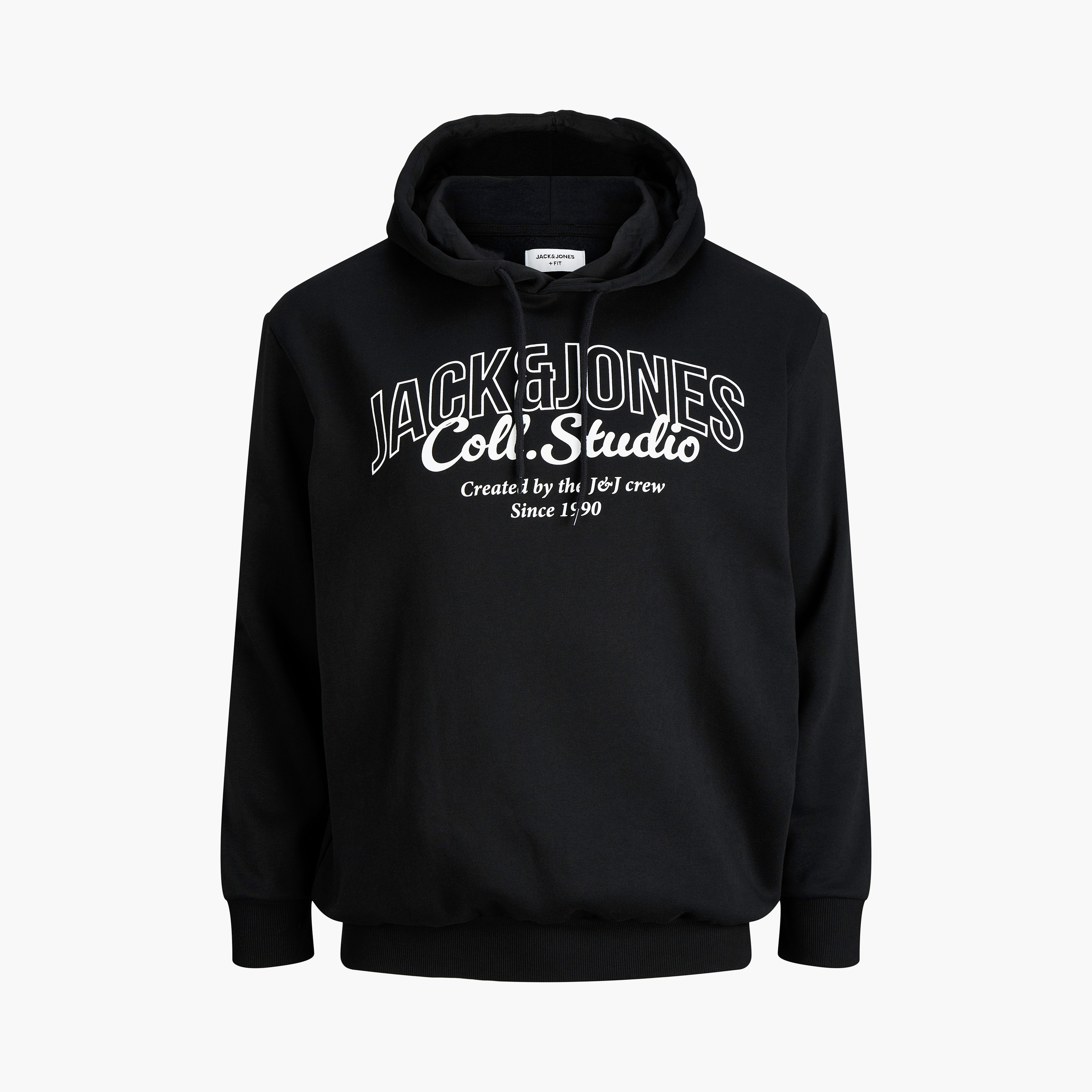 سويتشيرت رجالي بأكمام طويلة وقلنسوة بطبعة كتابة بلص من جاك اند جونز-men-winterwear-hoodiesandsweatshirts-image-3