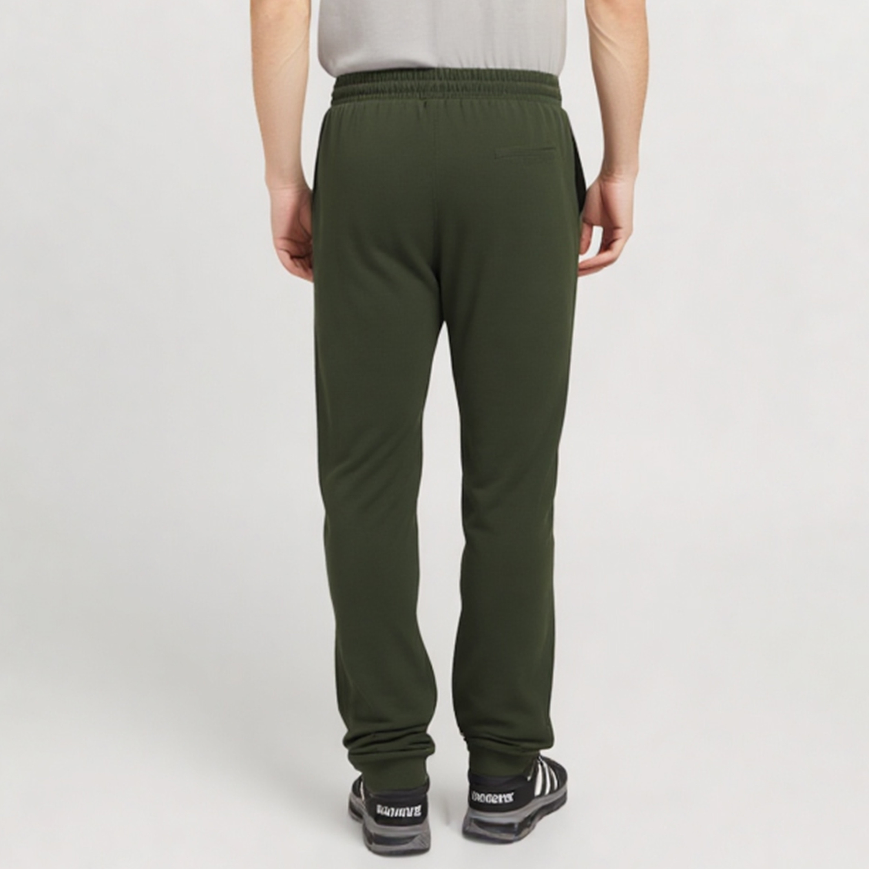 بنطلون رياضي رجالي سادة بخصر متوسط الارتفاع ورباط سحب من جاك ان جونز-men-clothing-bottoms-joggers-image-10