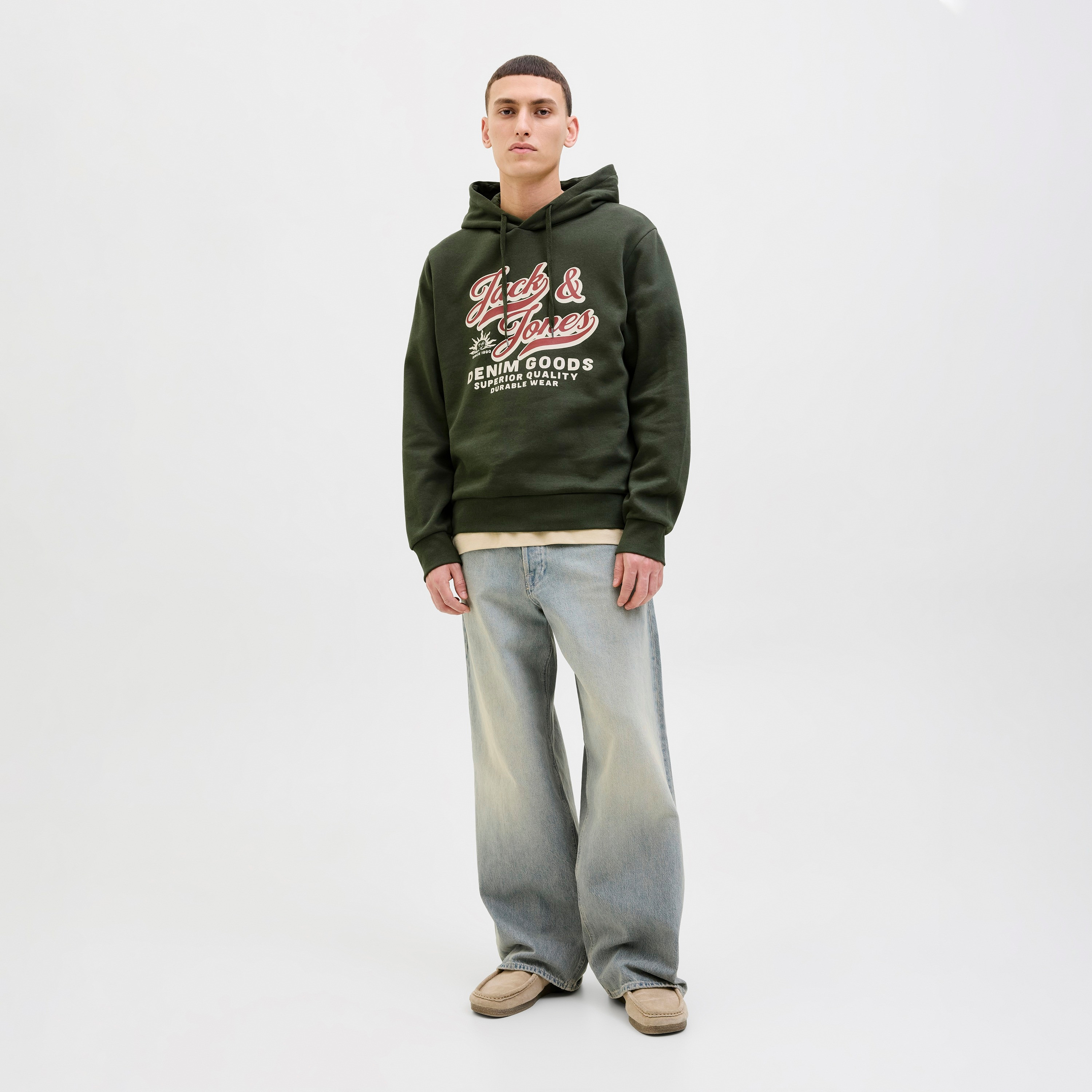 كنزة صوفية رجالية مطبوعة برسومات بقلنسوة وأكمام طويلة من جاك ان جونز-men-winterwear-hoodiesandsweatshirts-image-6