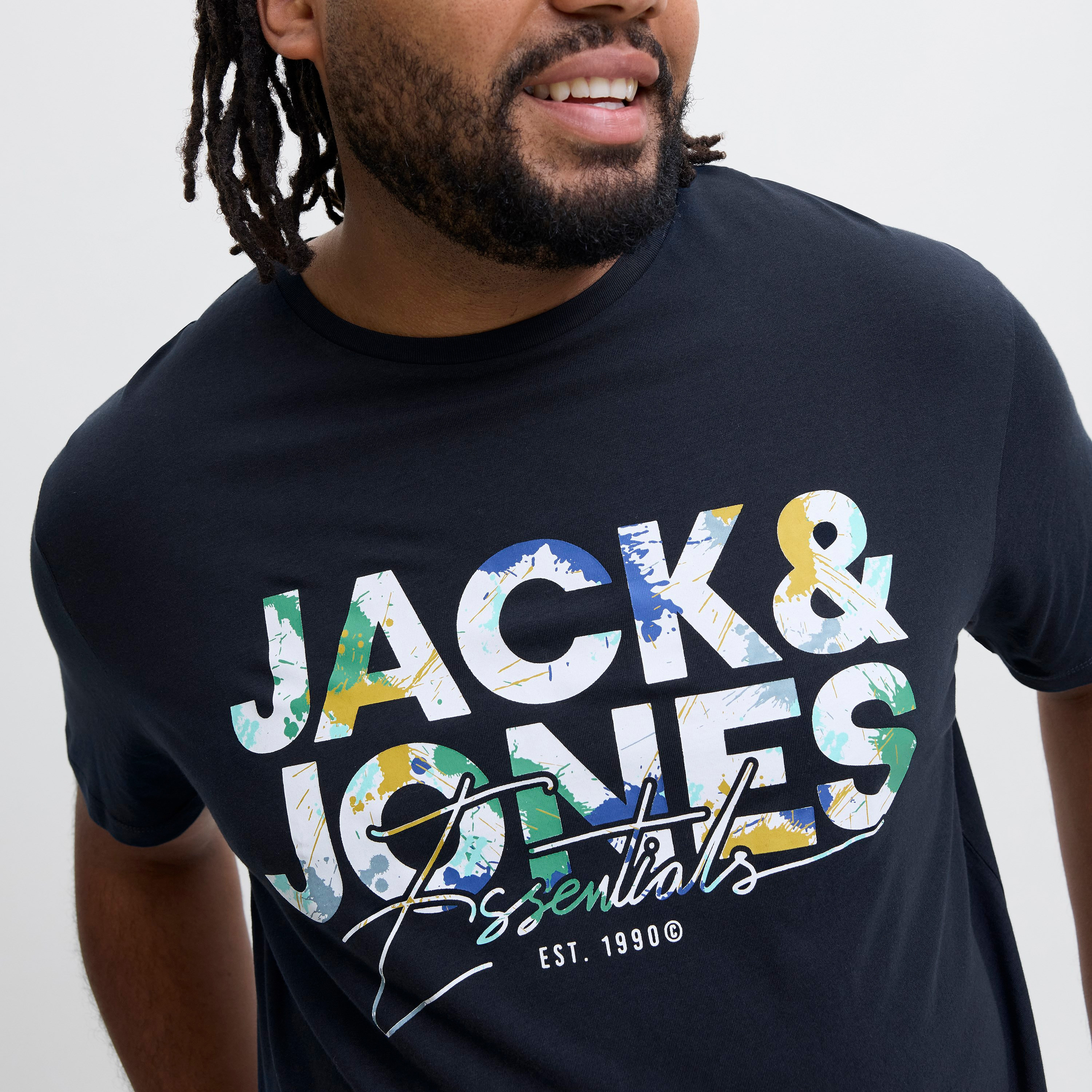 Jack & Jones Plus Size Printed Crew Neck Short Sleeves Men's T-Shirt-men-clothing-tshirtsandpolos-tshirts-image-3
