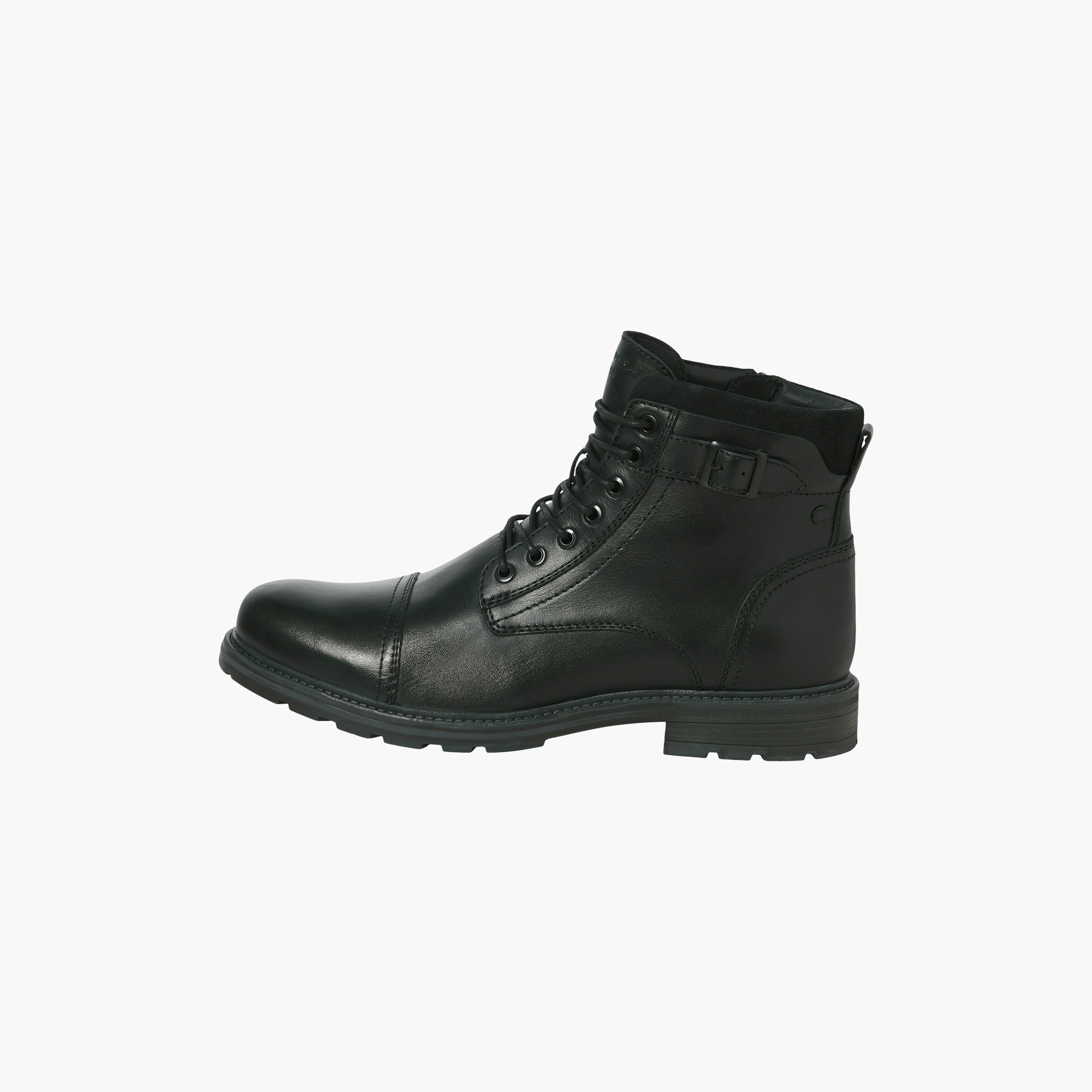 حذاء بوت رجالي برباط حتى الكاحل من جاك آند جونز | 12280818-men-shoes-boots-image-1