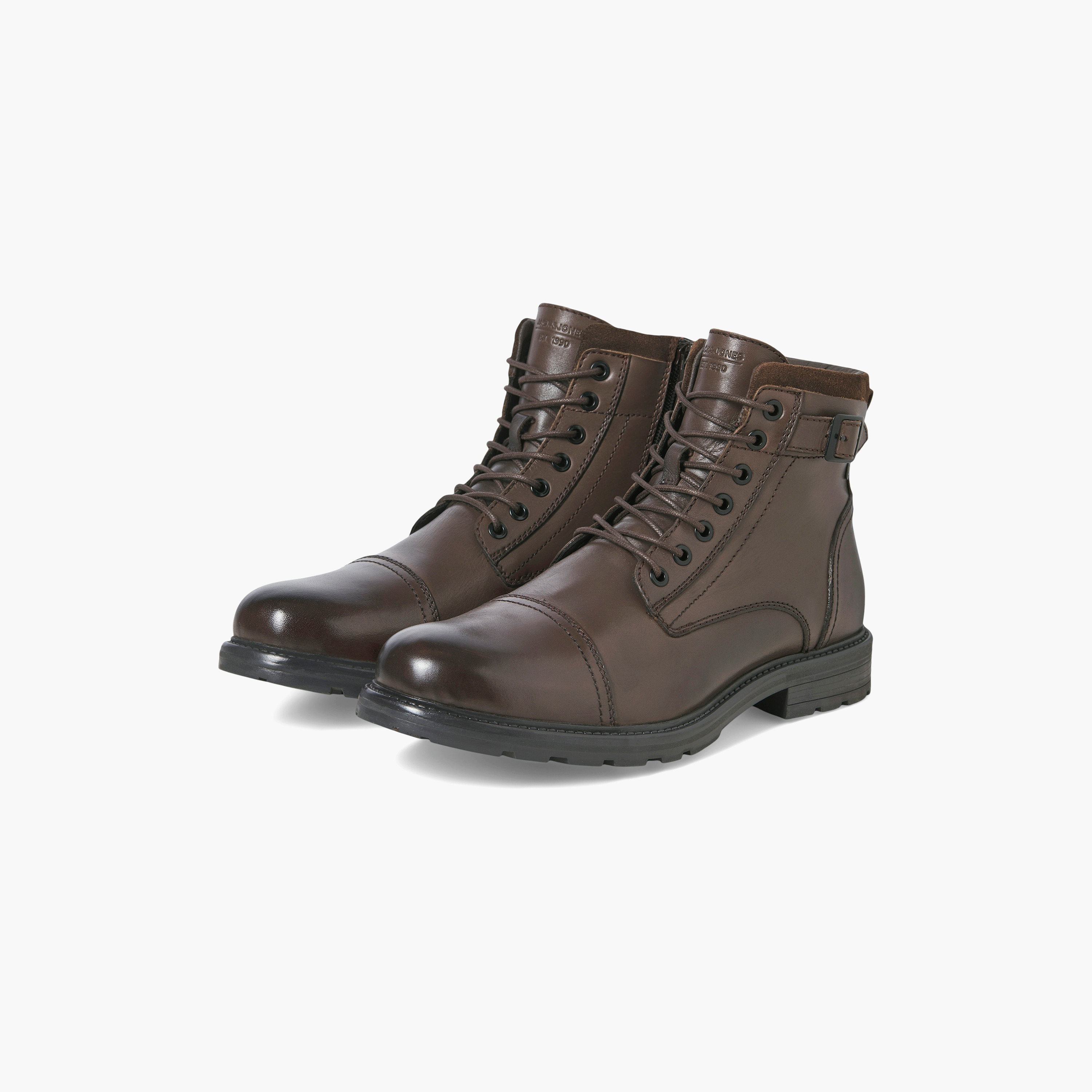 حذاء بوت رجالي برباط حتى الكاحل من جاك آند جونز | 12280818-men-shoes-boots-image-12