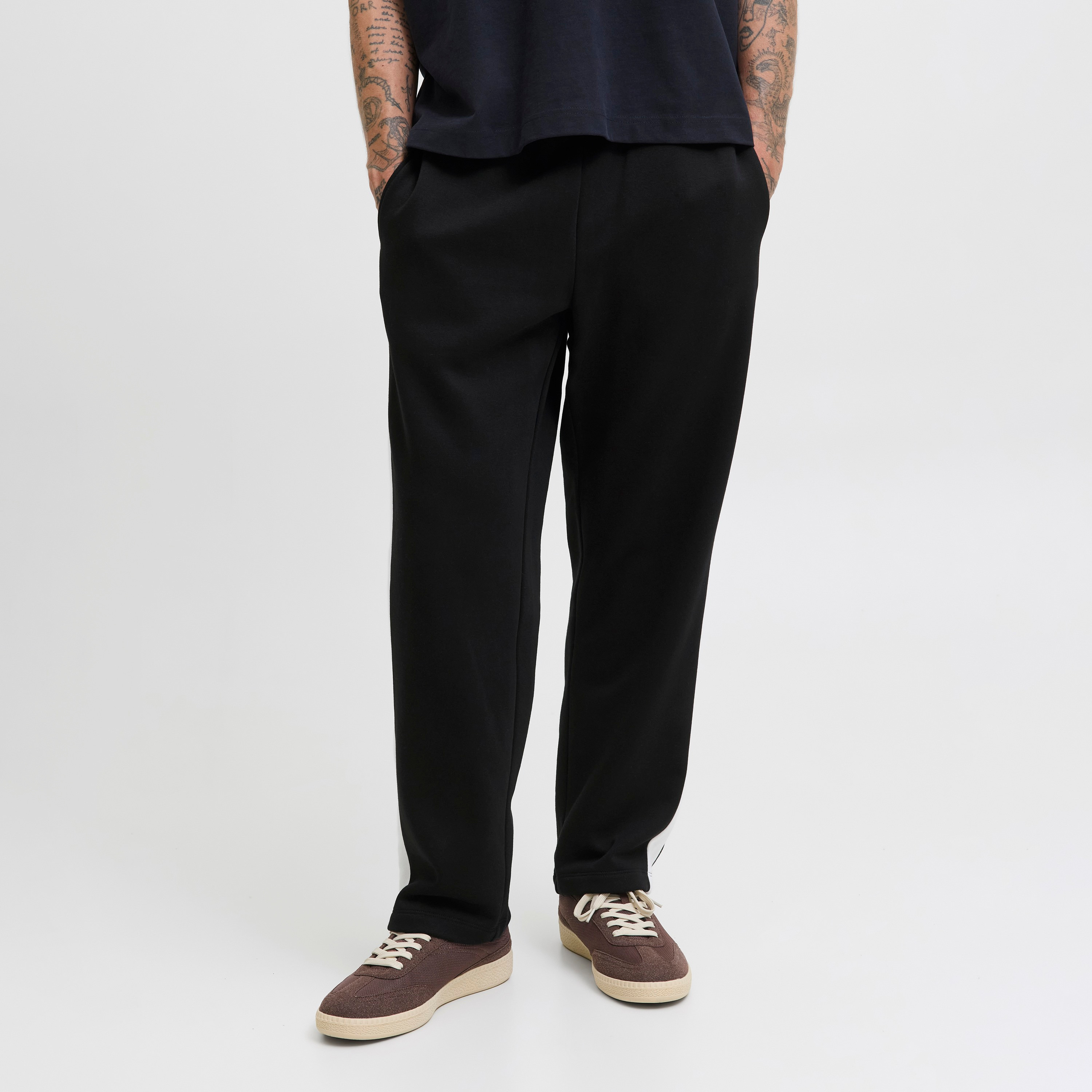 Jack & Jones Plain Mid Rise Drawstring Men's Sweatpants-men-clothing-bottoms-joggers-image-1