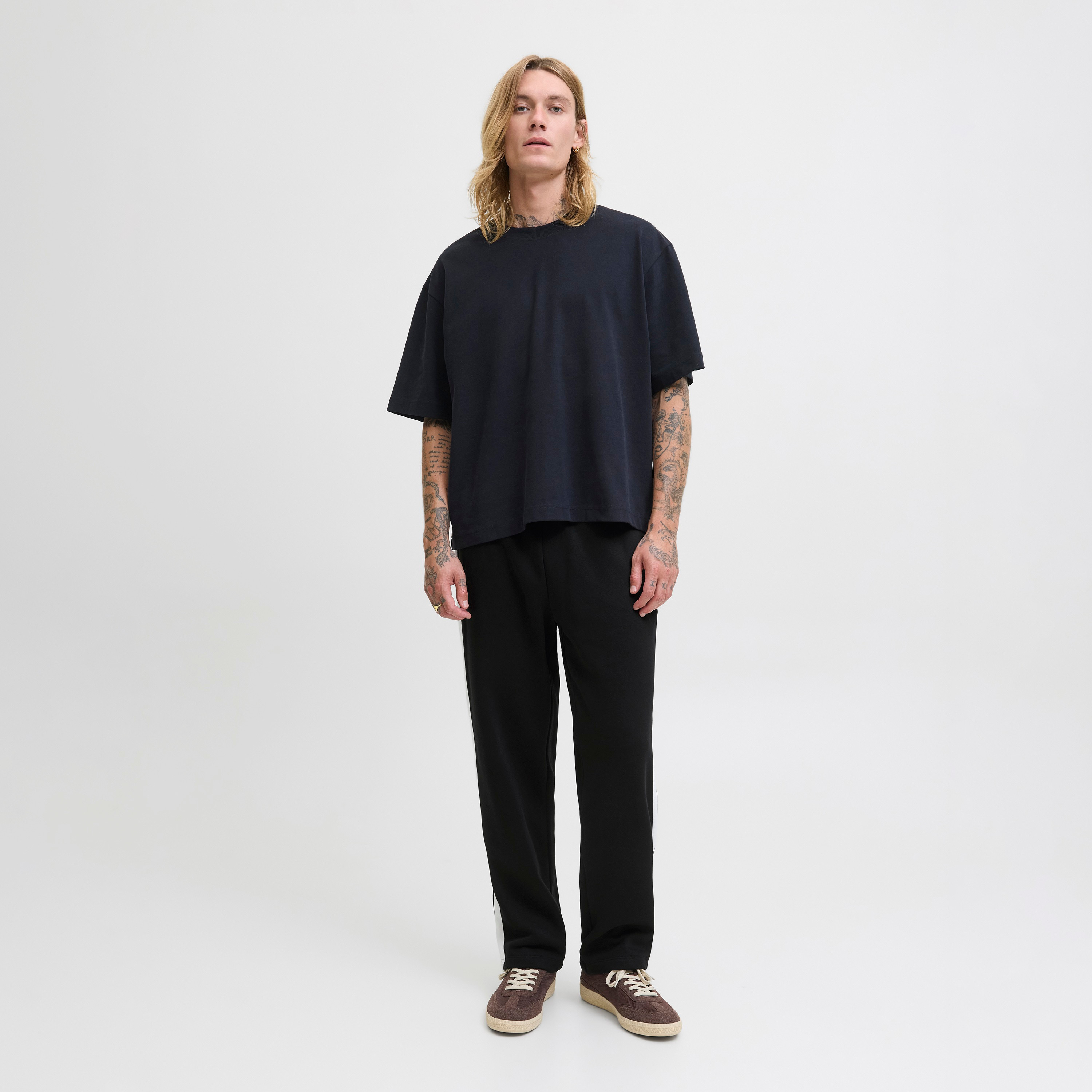 Jack & Jones Plain Mid Rise Drawstring Men's Sweatpants-men-clothing-bottoms-joggers-image-2