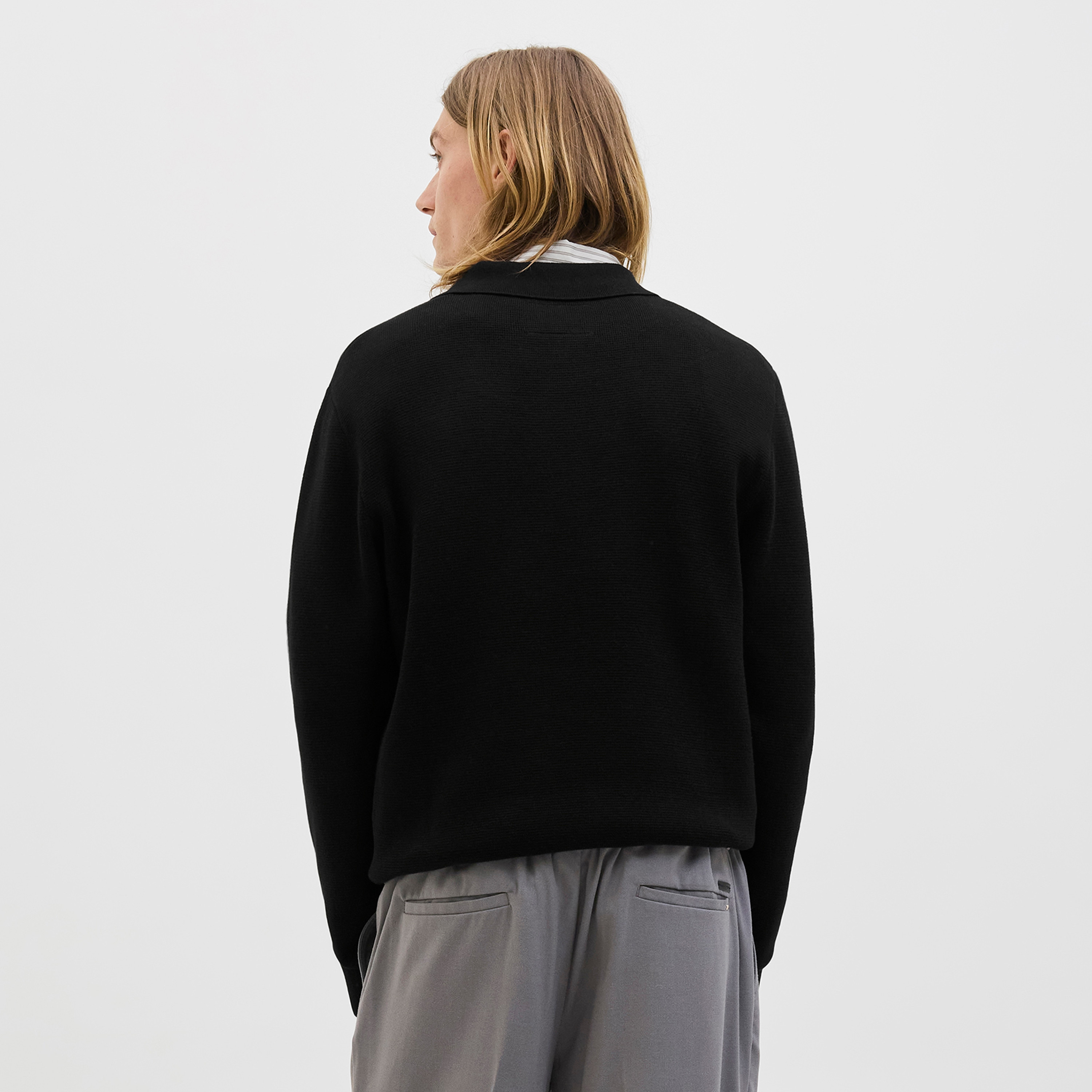 بلوفر بياقة سادة بأكمام طويلة رجالي من جاك آند جونز-men-clothing-sweatersandpullovers-image-4